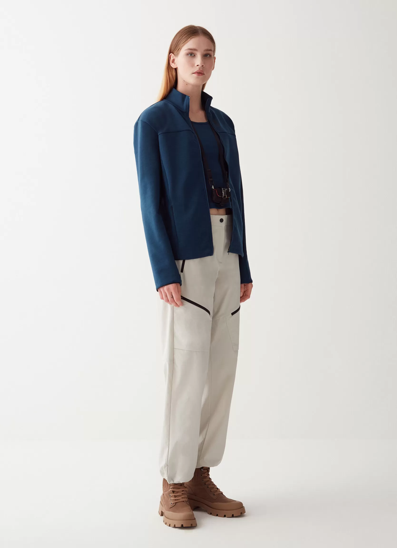 Colmar Full zip sweatshirt in stretch interlock | woman Outlet