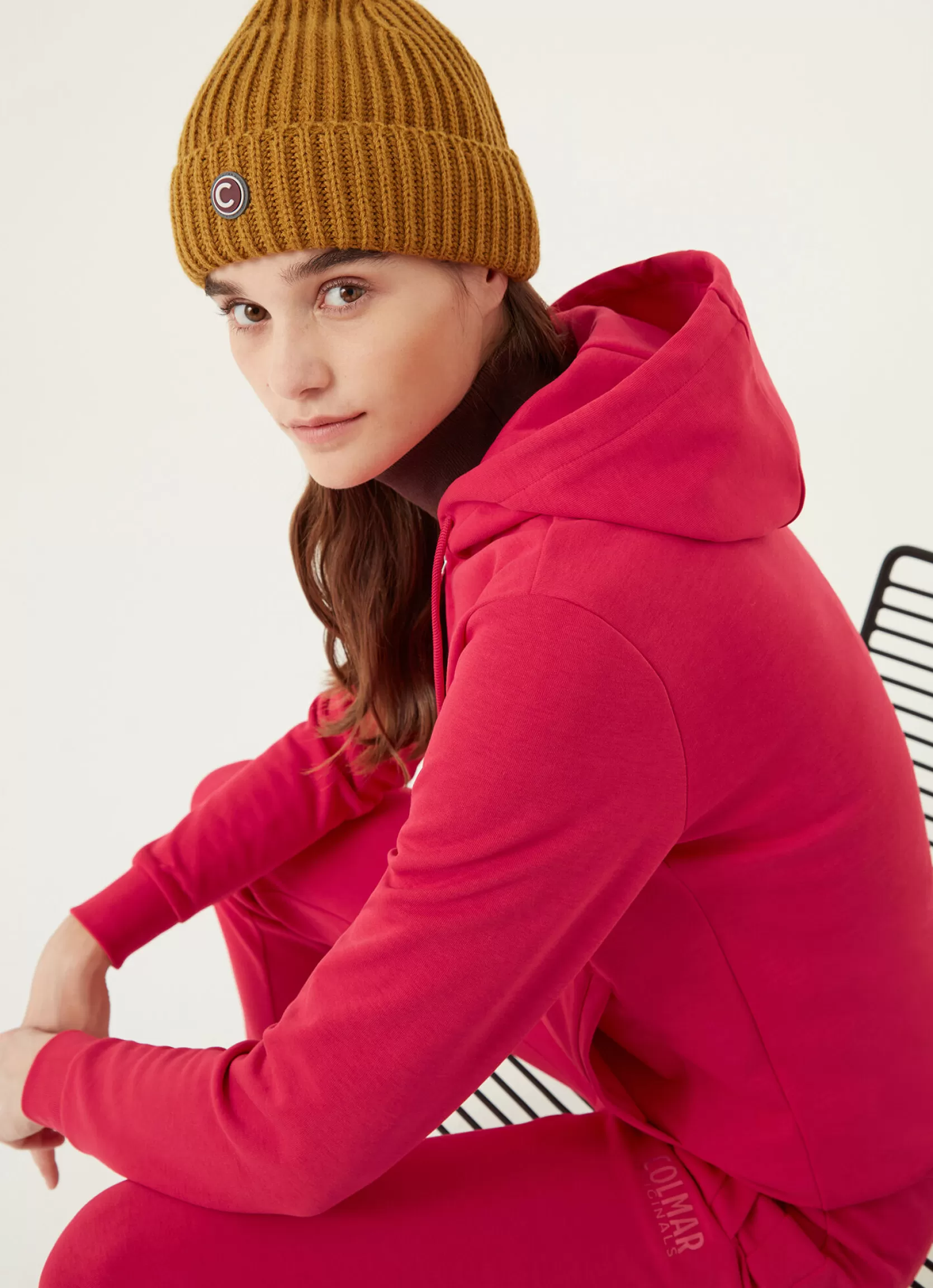 Colmar Full zip sweatshirt with hood and shiny logo | woman Outlet
