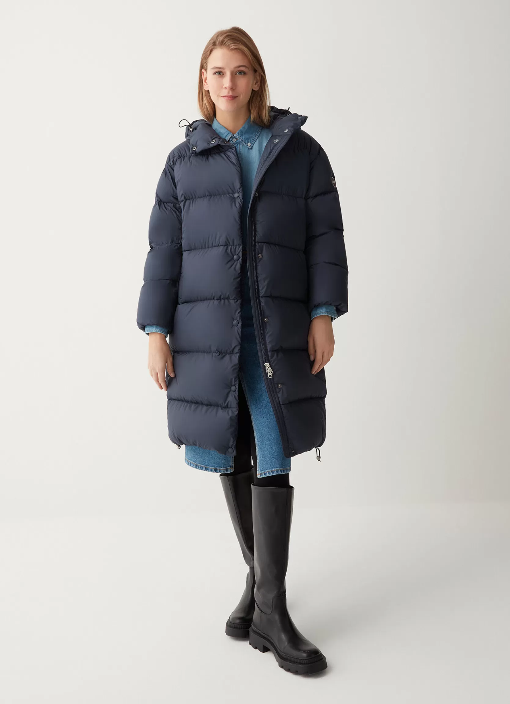 Colmar Full-length oversize quilted down jacket with internal drawstring | woman Winter Down Jackets