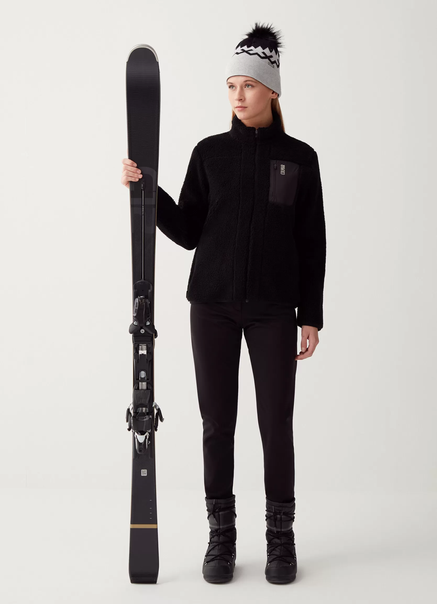 Colmar Full-zip ski sweatshirt in teddy-effect fleece | woman Sweatshirts and Fleeces