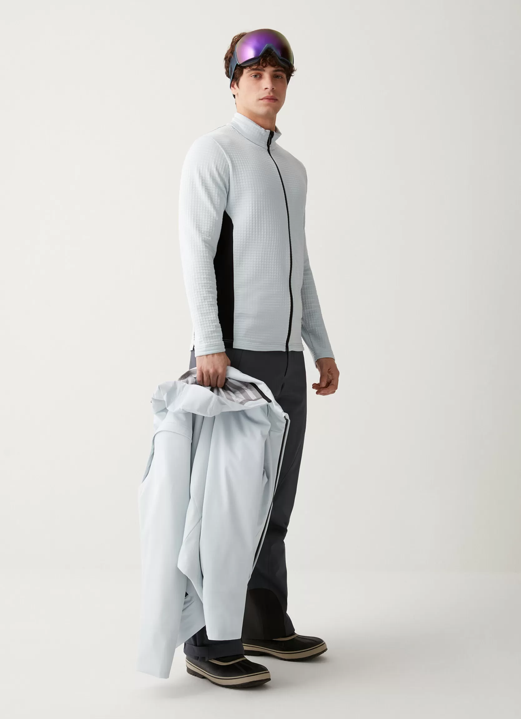 Colmar Full-zip waffle-effect stretch ski sweatshirt | man Sweatshirts and Fleeces | SKI COLLECTION MAN