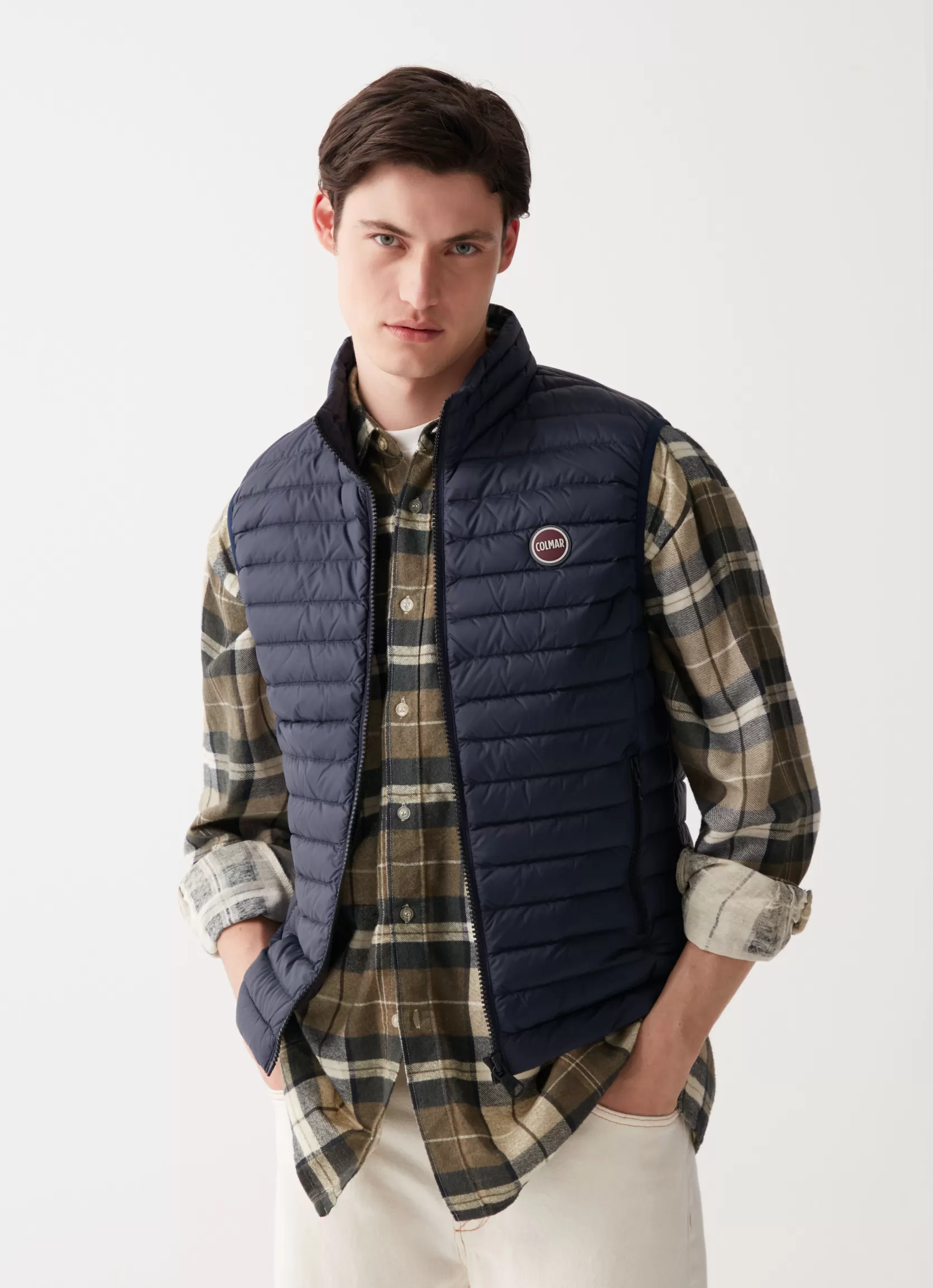 Colmar Gilet in eco-friendly down fabric | man Sleeveless Jackets