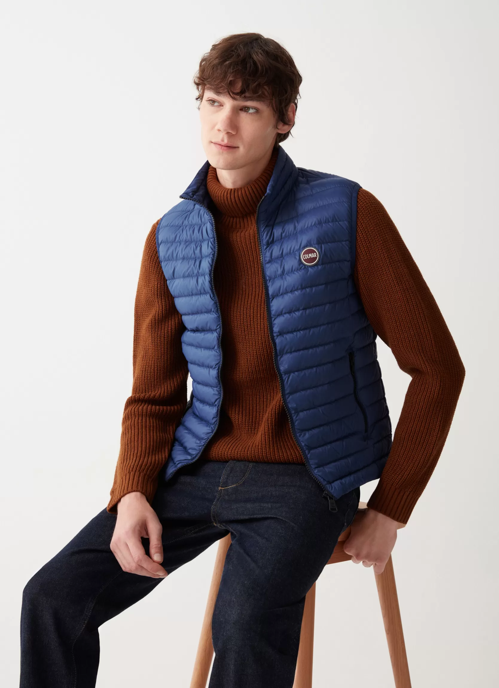 Colmar Gilet in eco-friendly down fabric | man Sleeveless Jackets