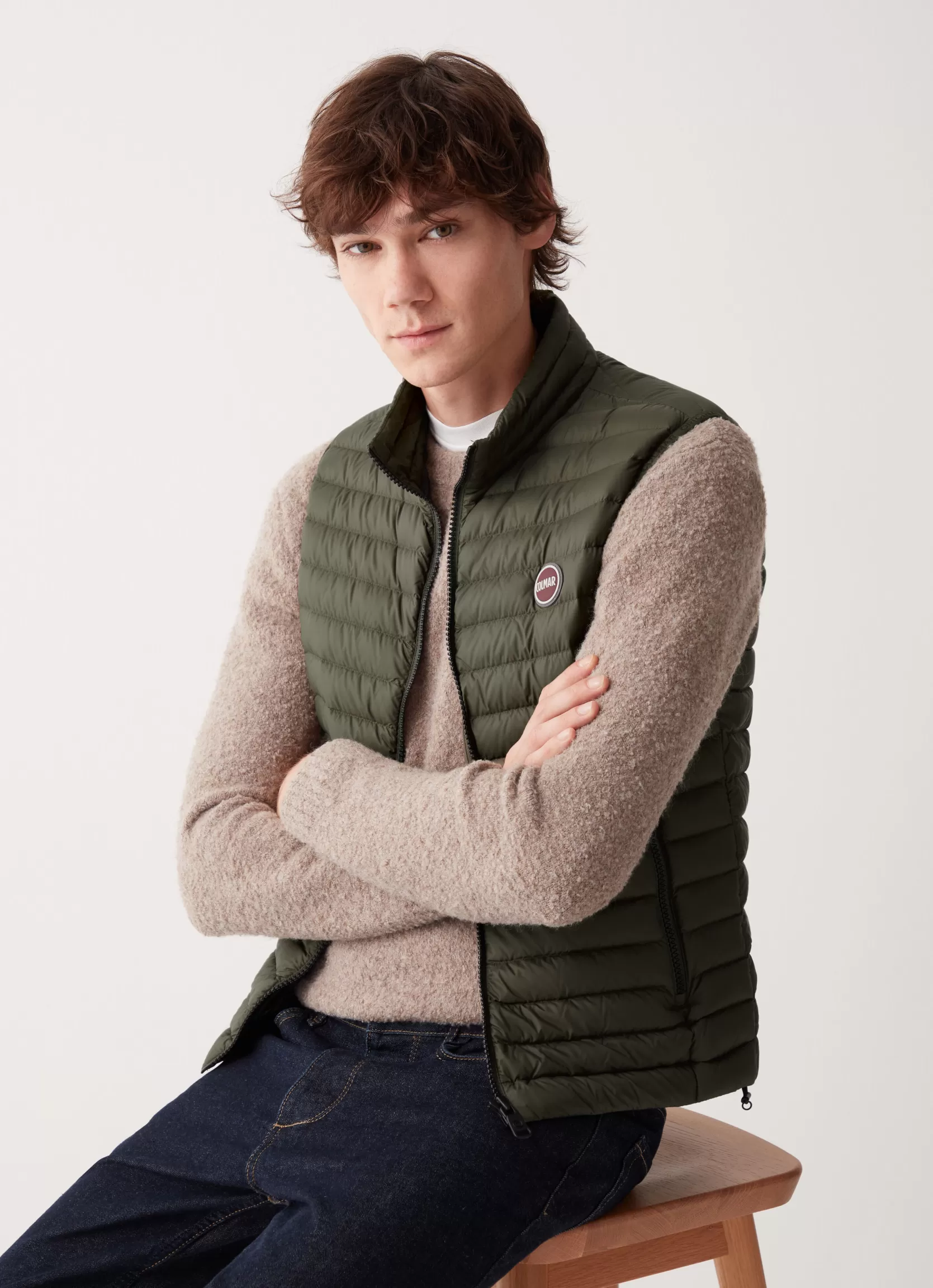 Colmar Gilet in eco-friendly down fabric | man Sleeveless Jackets