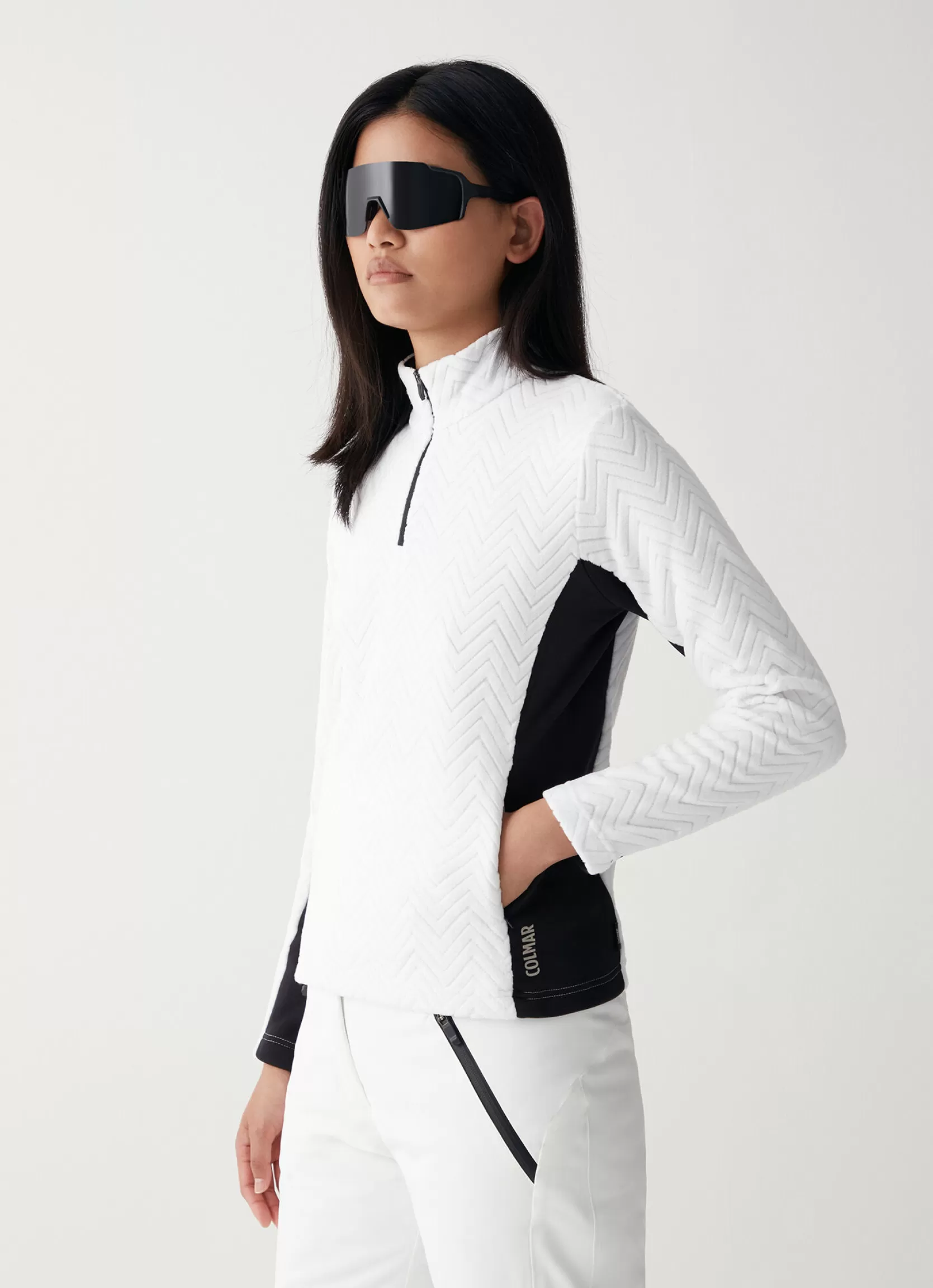 Colmar Half-zip ski sweatshirt with solid-colour sides | woman Sweatshirts and Fleeces