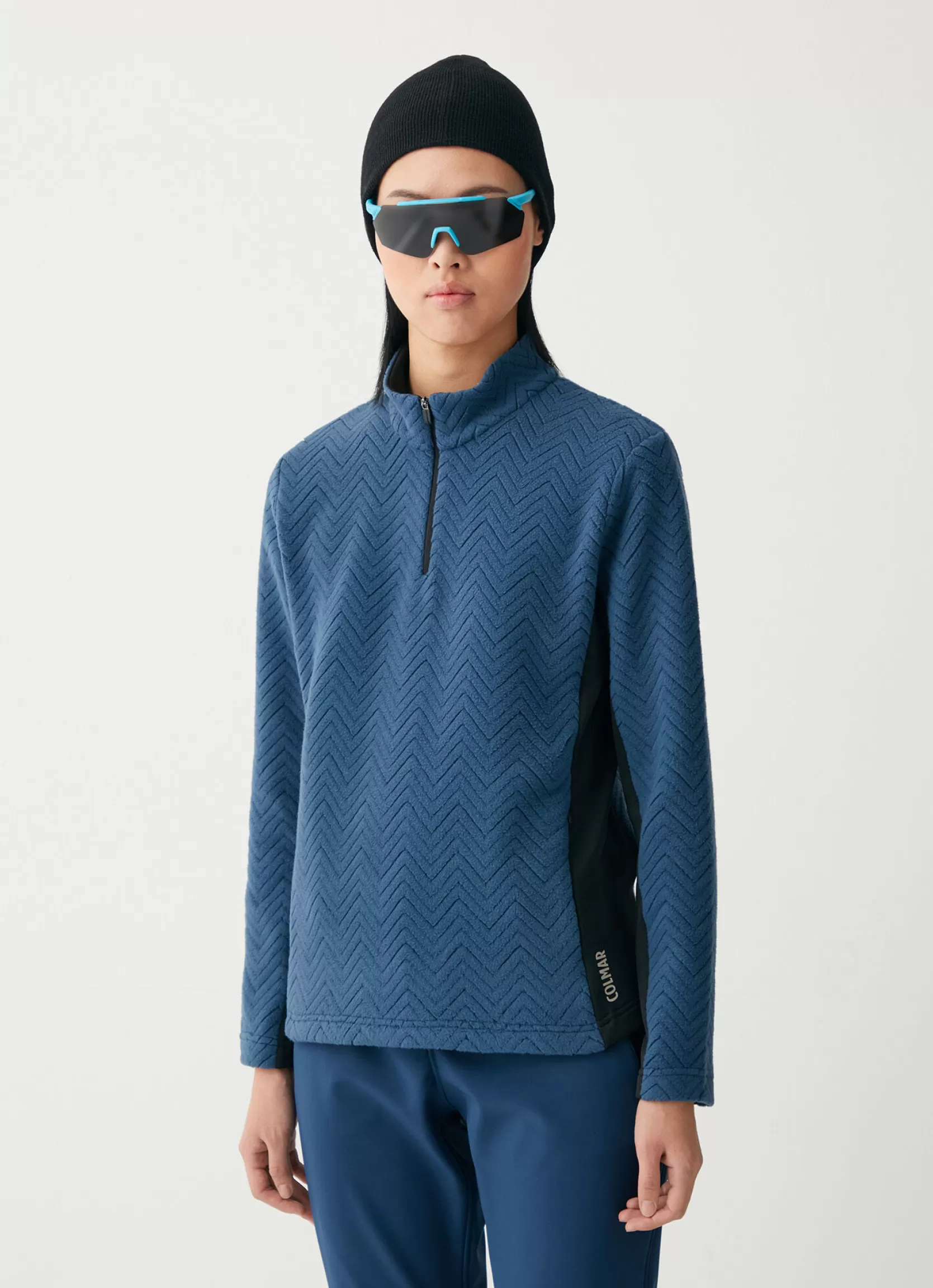 Colmar Half-zip ski sweatshirt with solid-colour sides | woman Sweatshirts and Fleeces