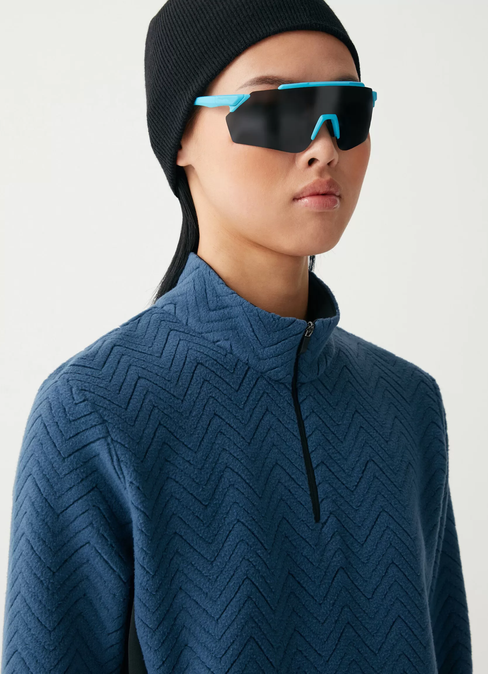 Colmar Half-zip ski sweatshirt with solid-colour sides | woman Sweatshirts and Fleeces