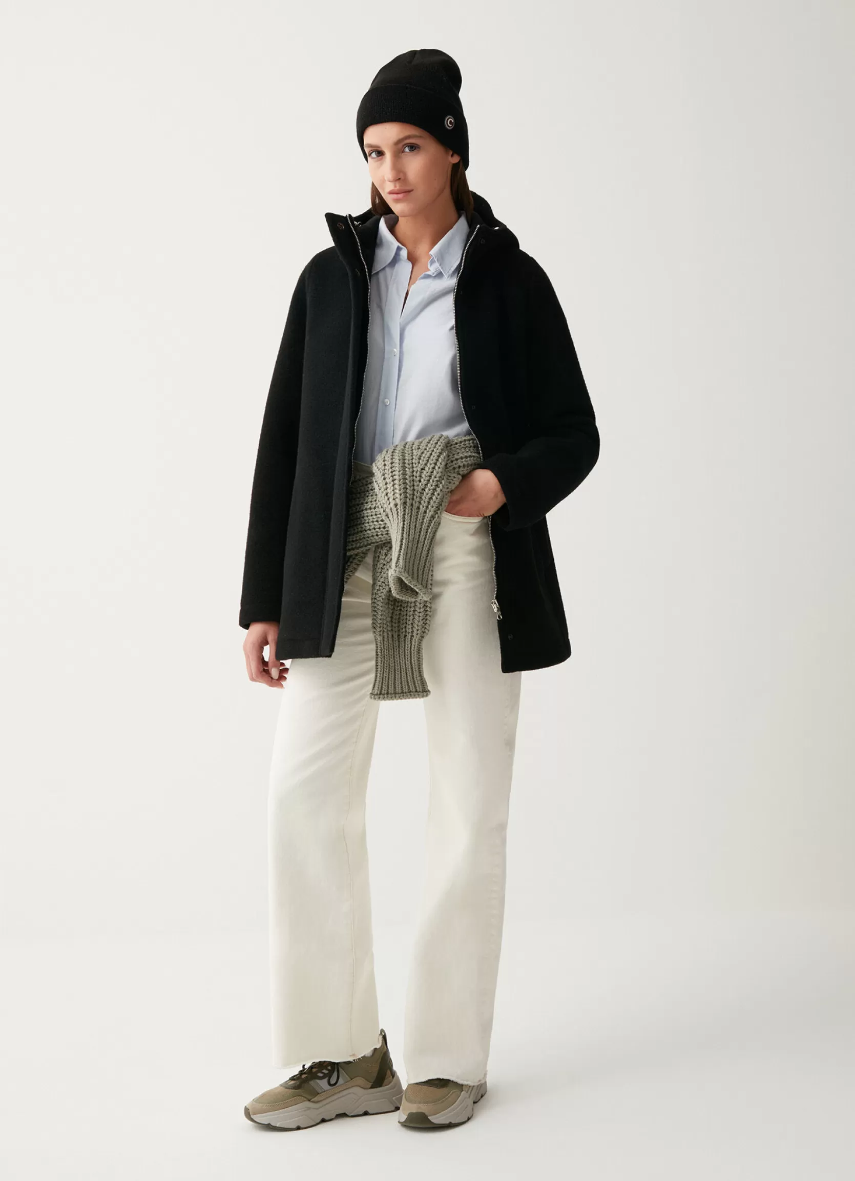 Colmar Hooded coat in woolen cloth | woman Jackets and Coats