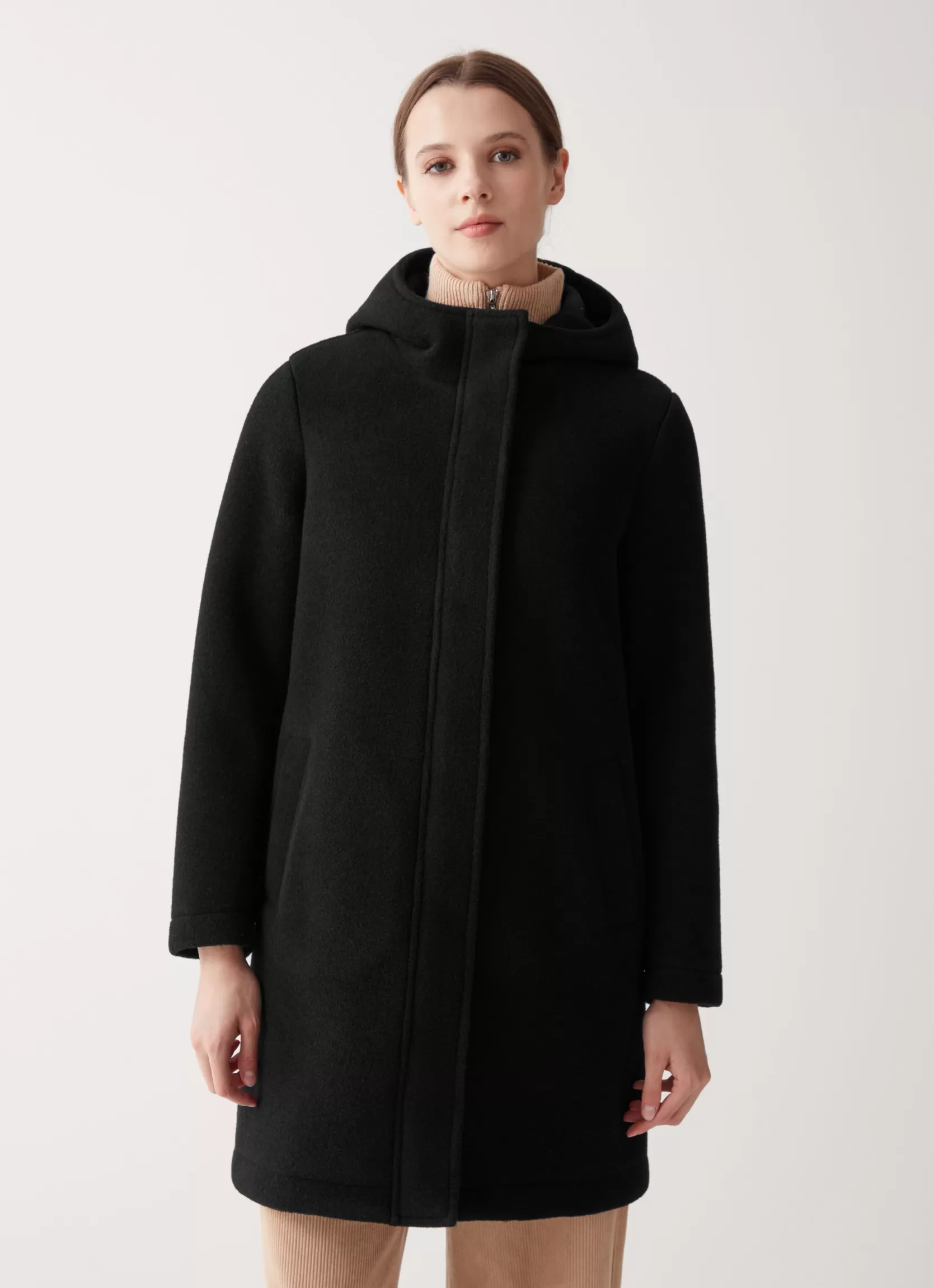 Colmar Hooded coat in woolen cloth | woman Jackets and Coats