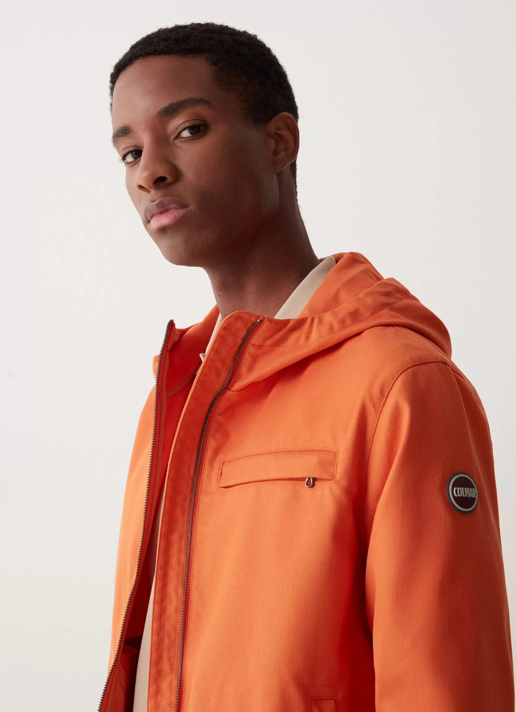 Colmar Hooded cotton-look fabric jacket | man Lightweight Jackets