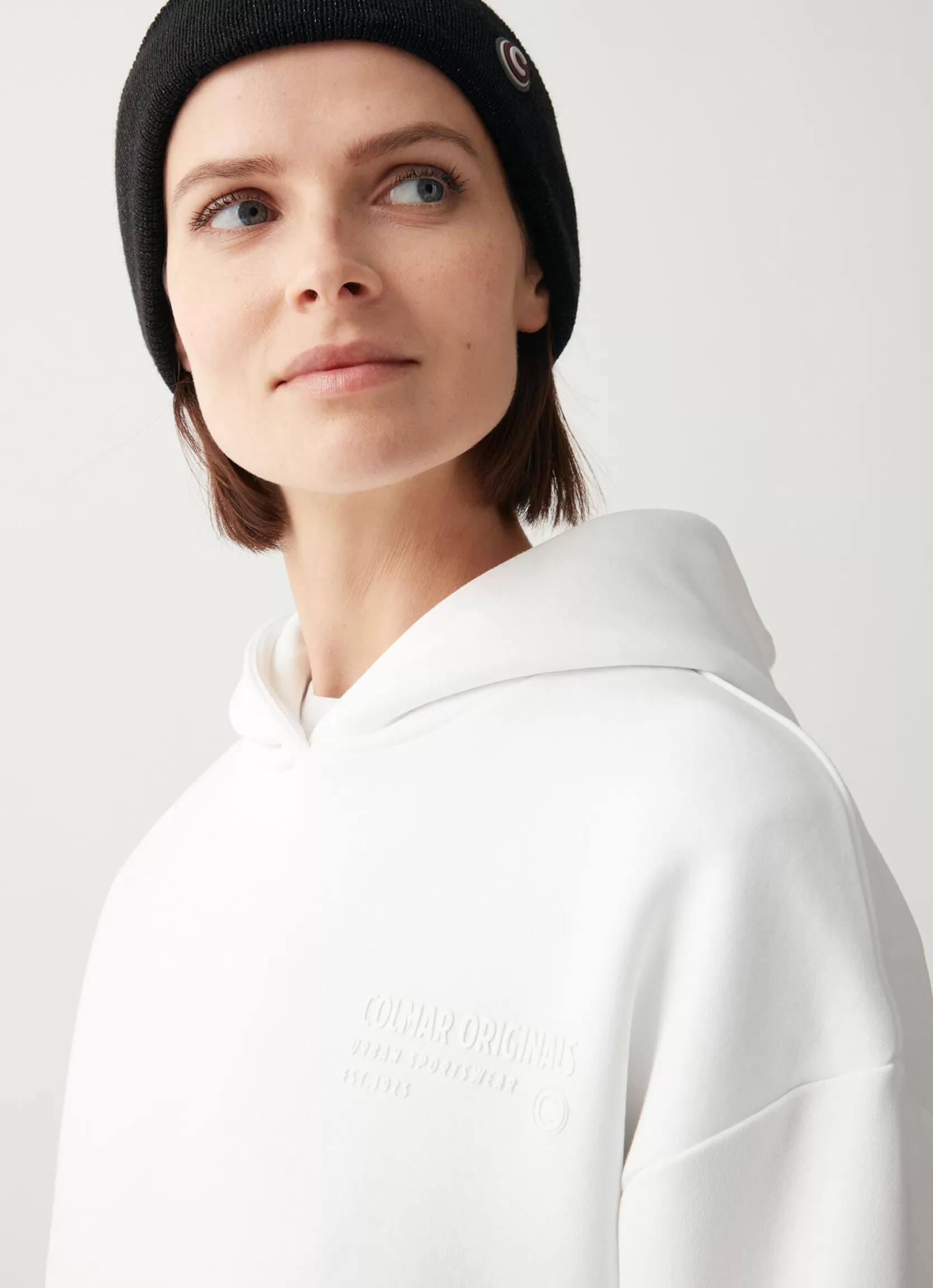 Colmar Hooded sweatshirt with 3D glitter logo | woman Sweatshirts