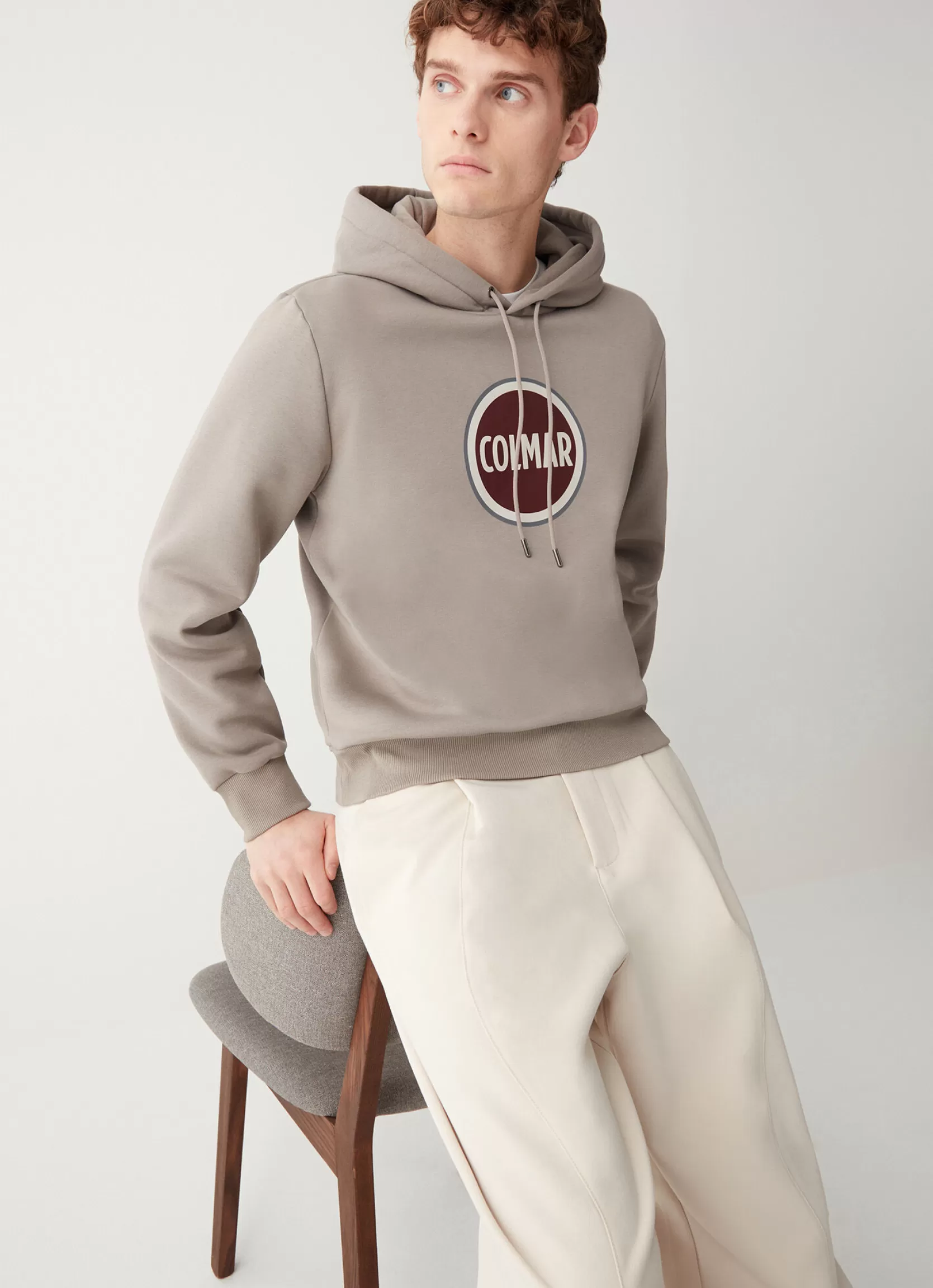 Colmar Hooded sweatshirt with maxi printed logo | man Sweatshirts