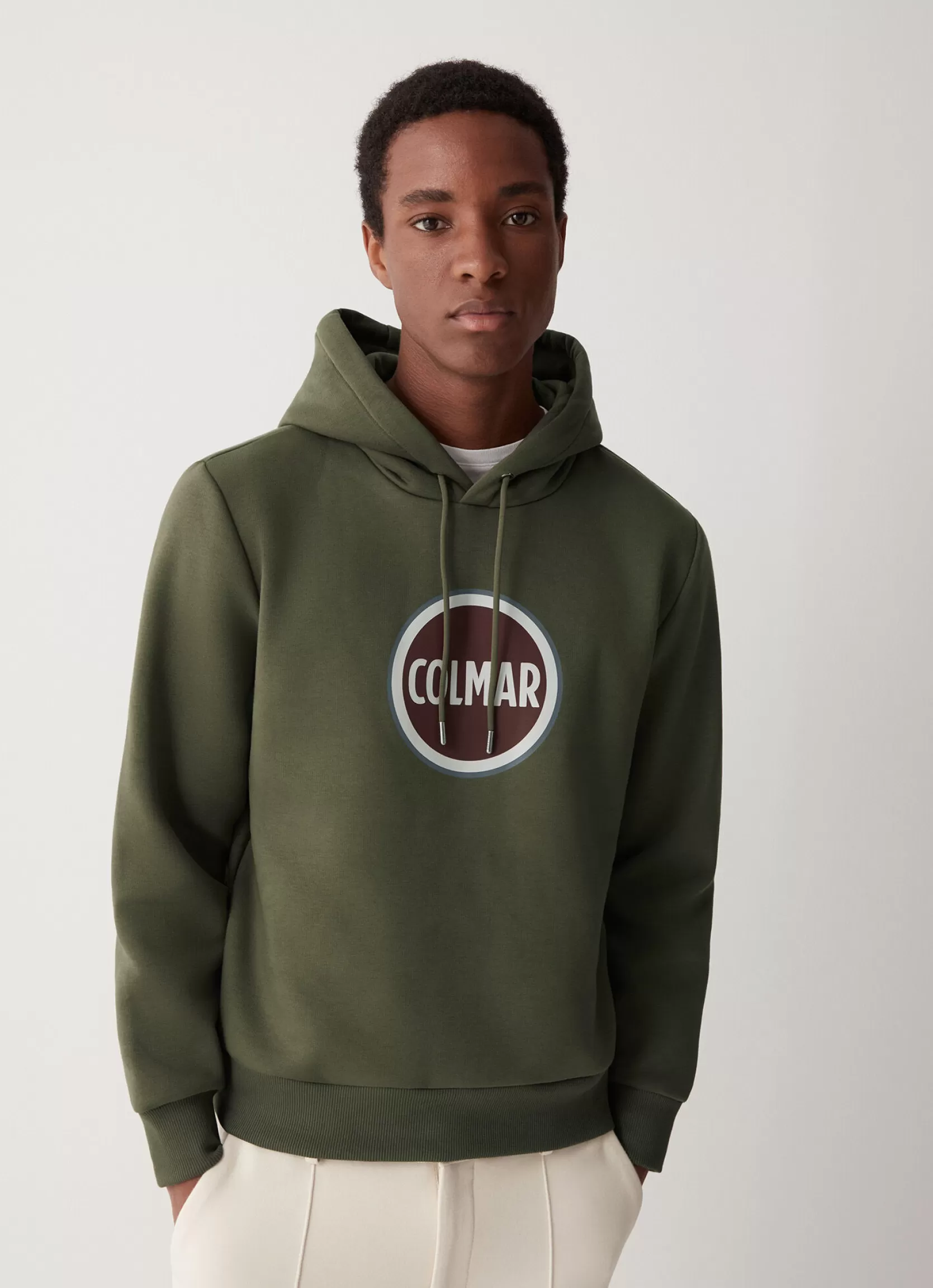Colmar Hooded sweatshirt with maxi printed logo | man Sweatshirts