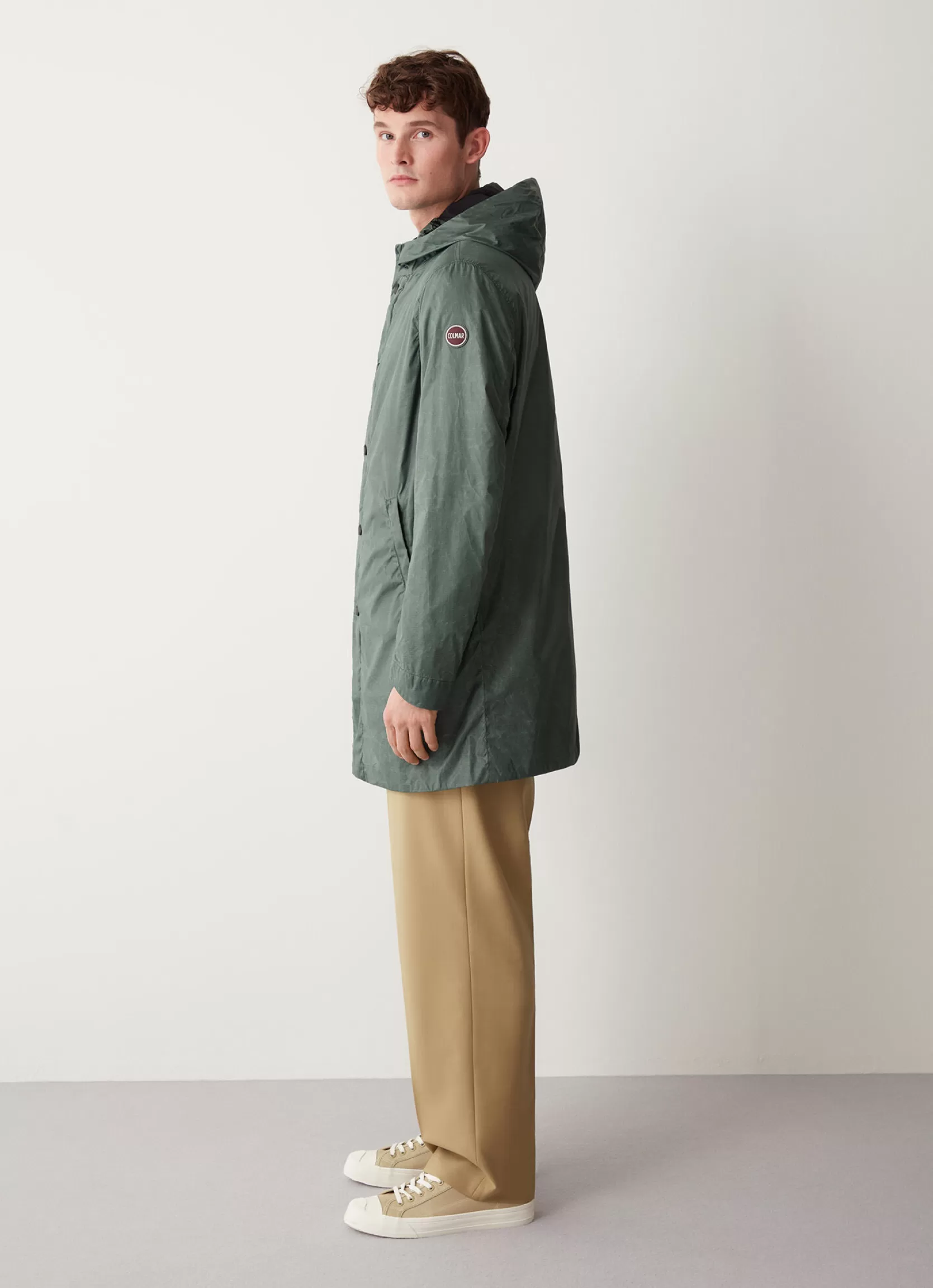 Colmar Hooded waxed fabric jacket | man Lightweight Jackets