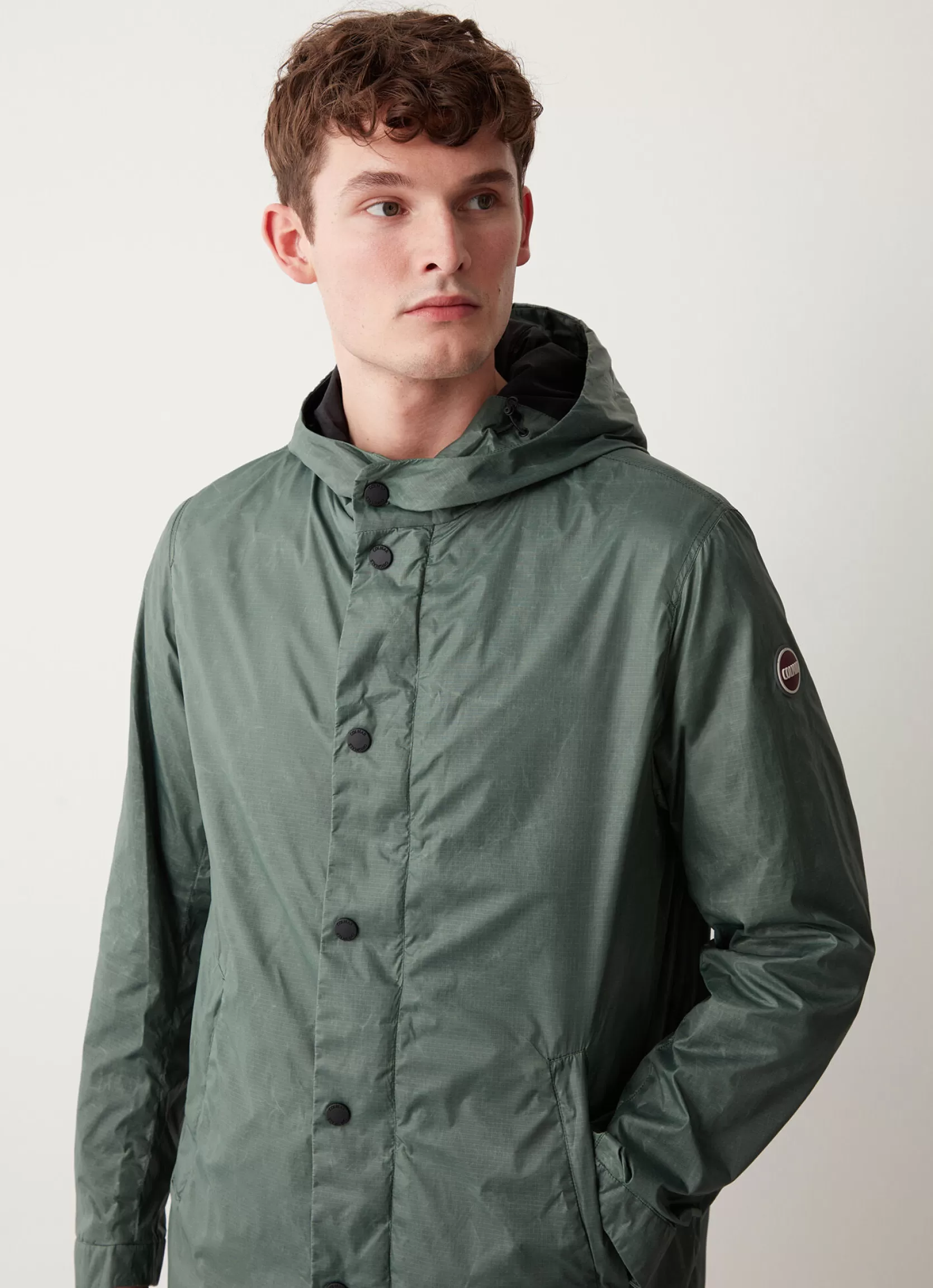 Colmar Hooded waxed fabric jacket | man Lightweight Jackets
