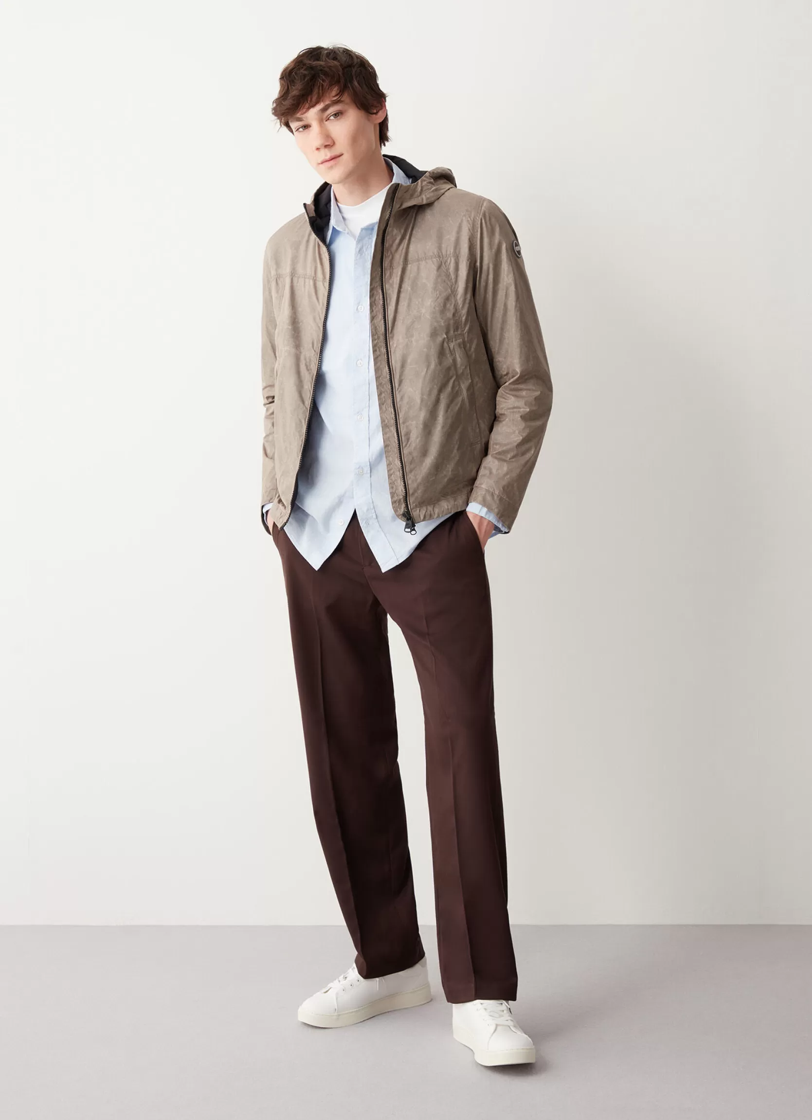 Colmar Hooded waxed fabric jacket | man Lightweight Jackets
