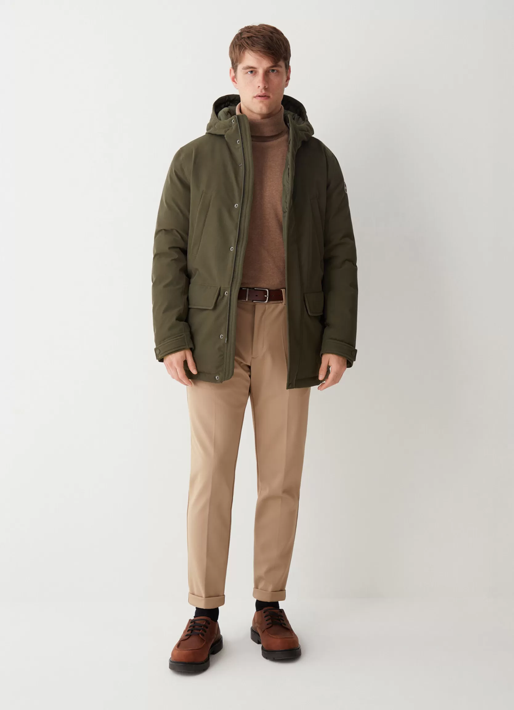 Colmar Hooded wool-effect down jacket | man Winter Down Jackets