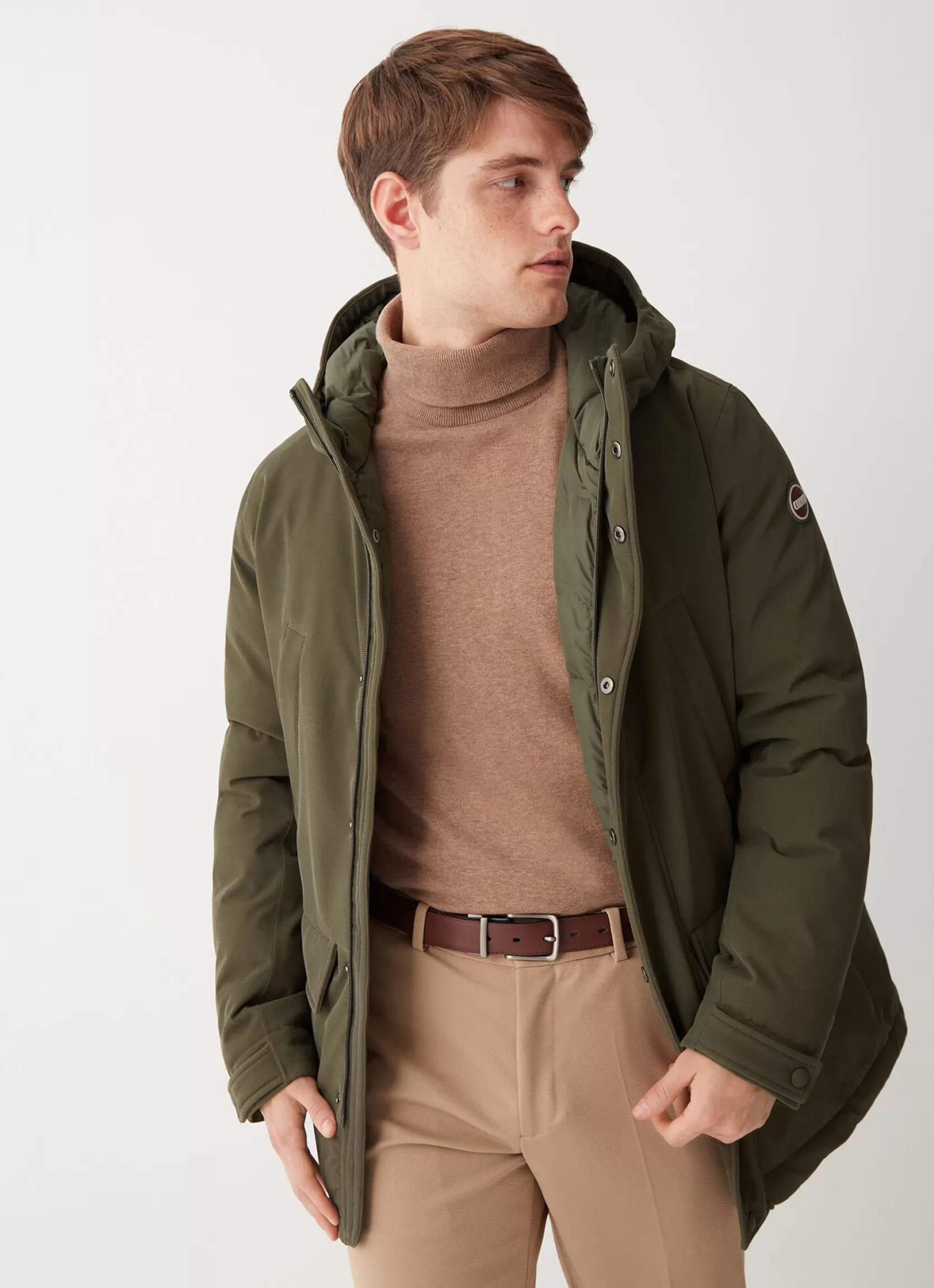 Colmar Hooded wool-effect down jacket | man Winter Down Jackets