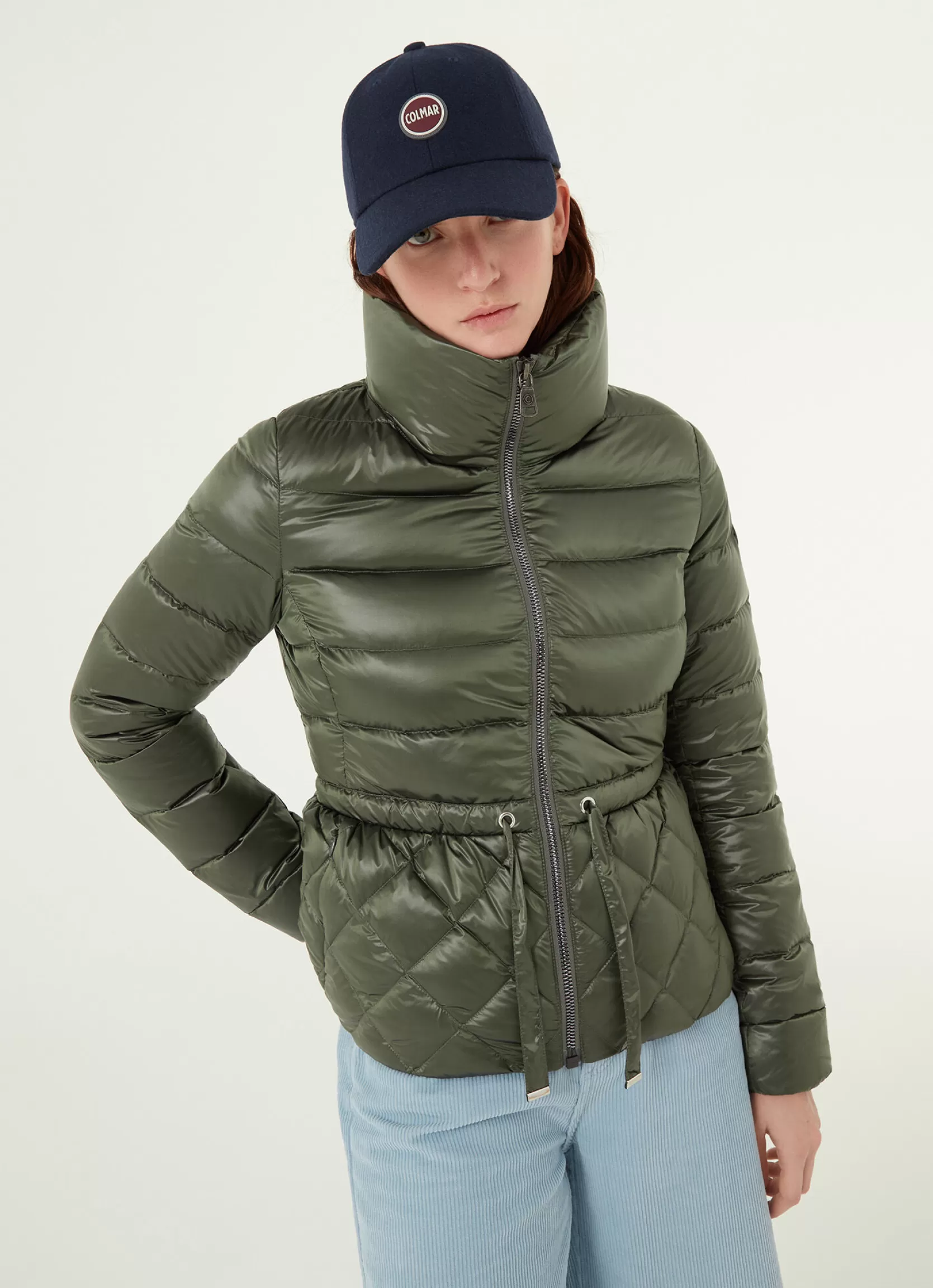 Colmar Iridescent diamond quilted jacket with drawstring | woman Outlet