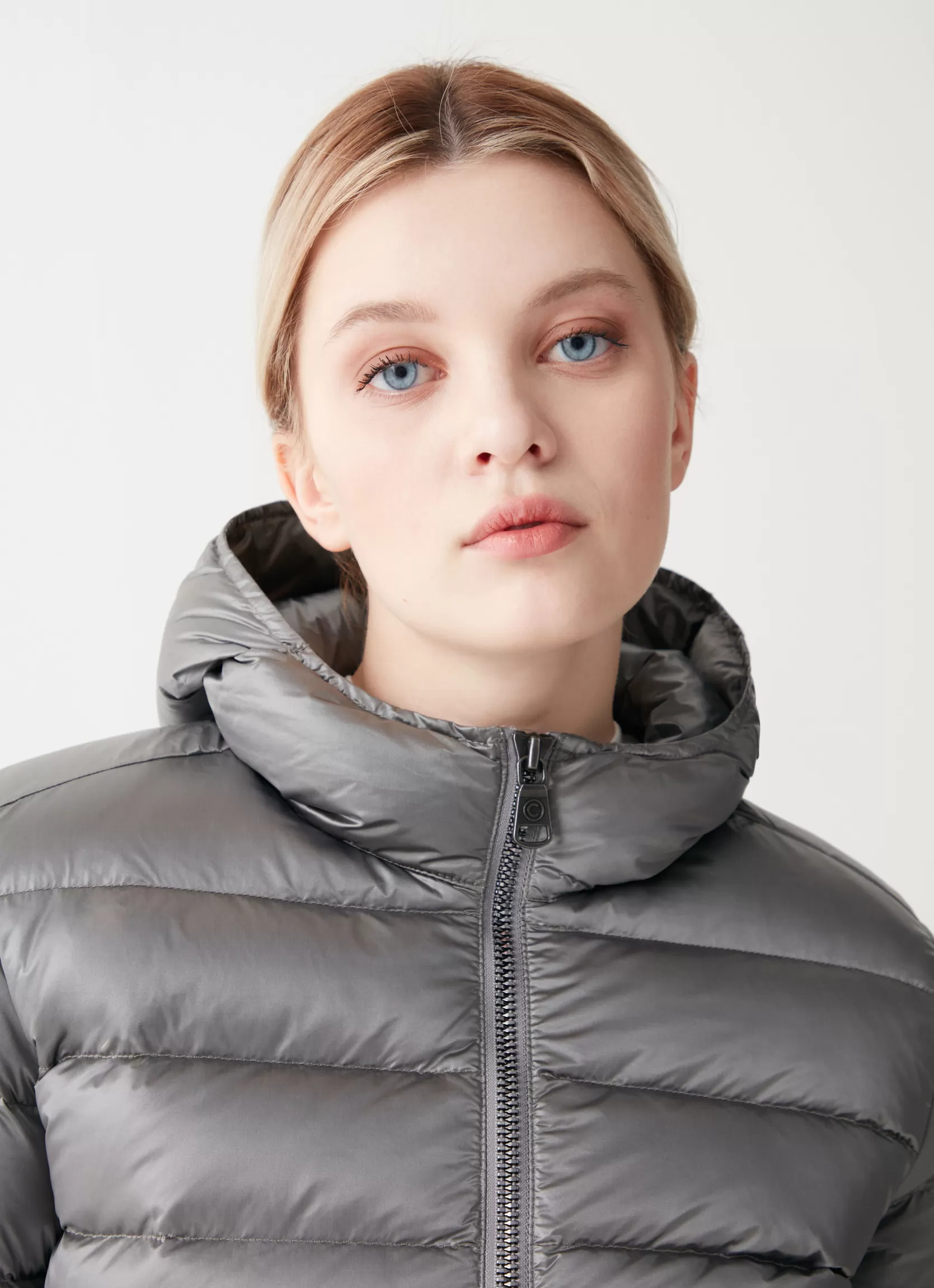 Colmar Iridescent down jacket with fixed hood | woman Winter Down Jackets