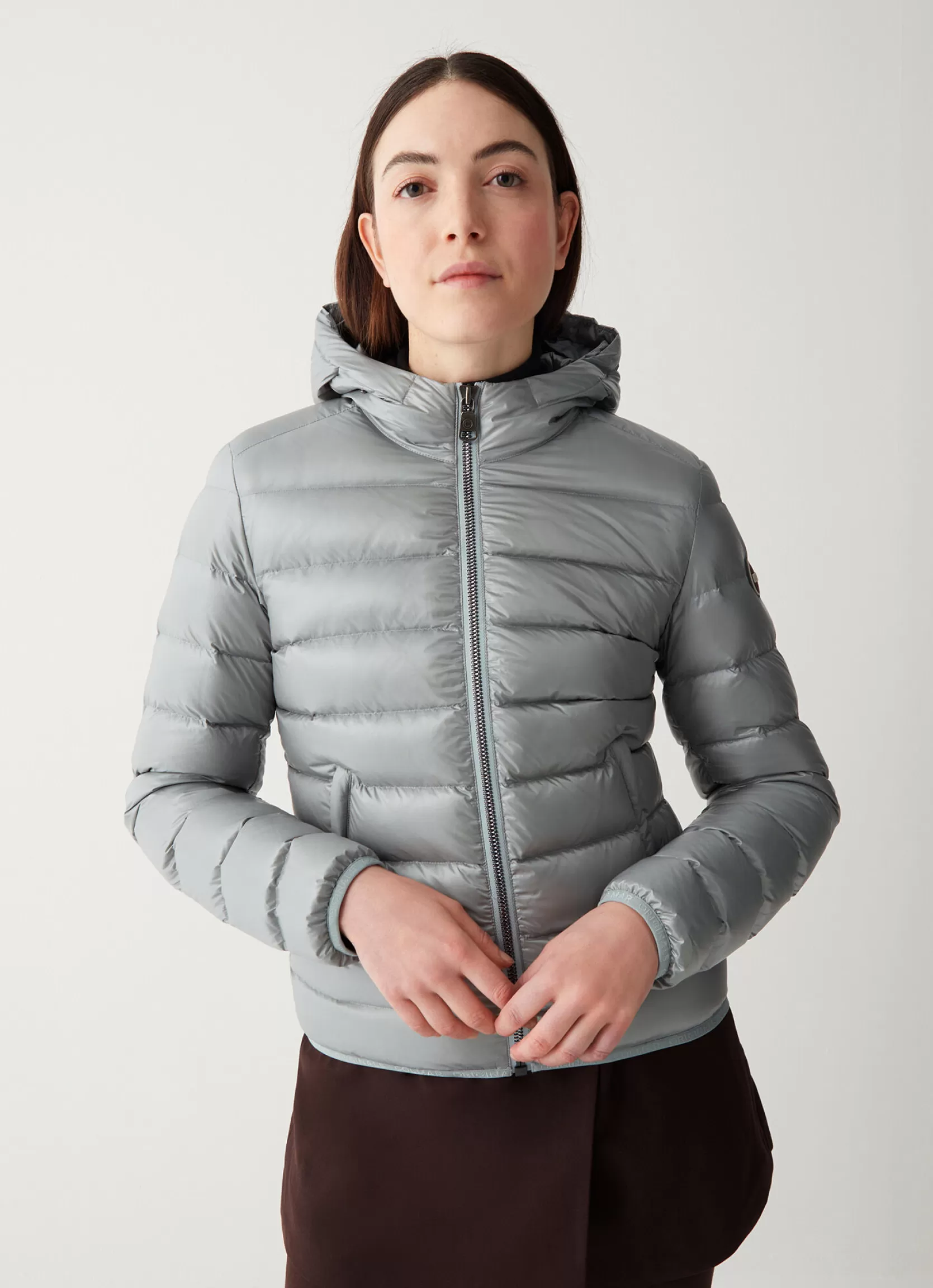 Colmar Iridescent down jacket with fixed hood | woman Winter Down Jackets