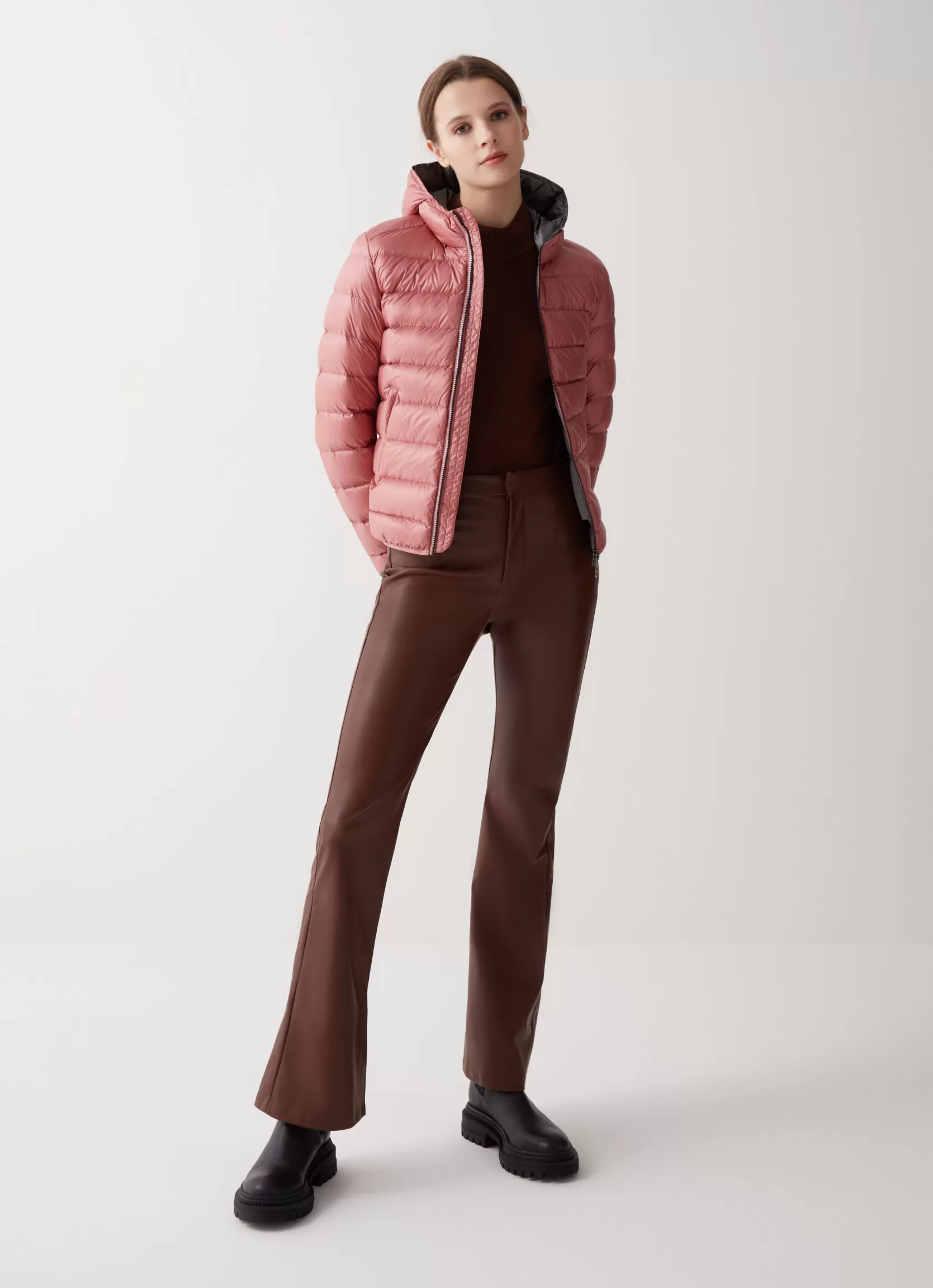 Colmar Iridescent down jacket with fixed hood | woman Winter Down Jackets
