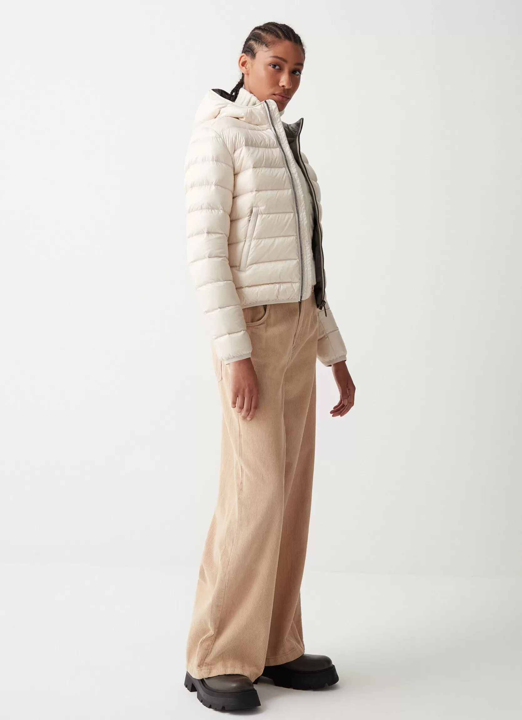 Colmar Iridescent down jacket with fixed hood | woman Winter Down Jackets