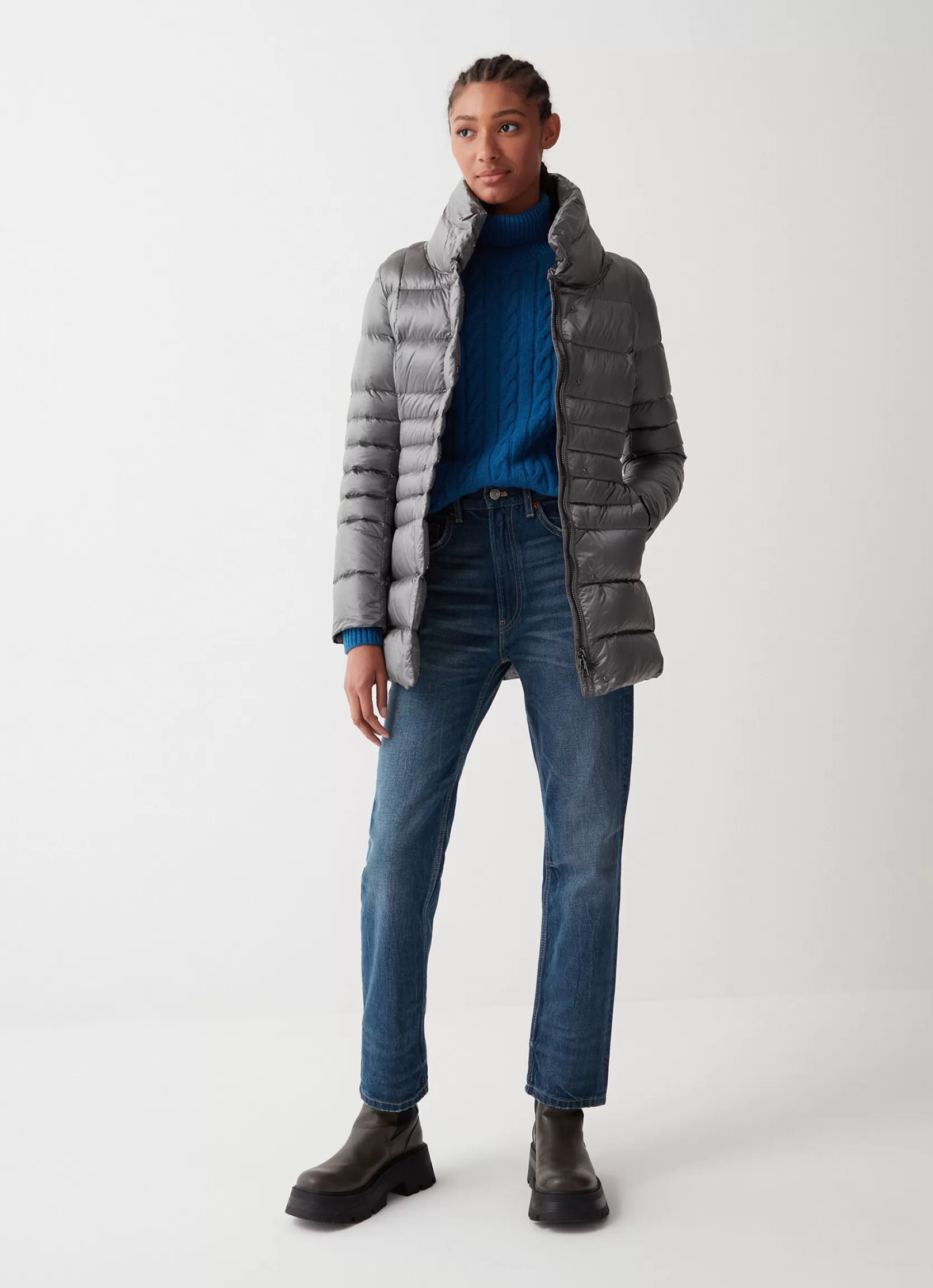 Colmar Iridescent down jacket with side opening | woman Winter Down Jackets