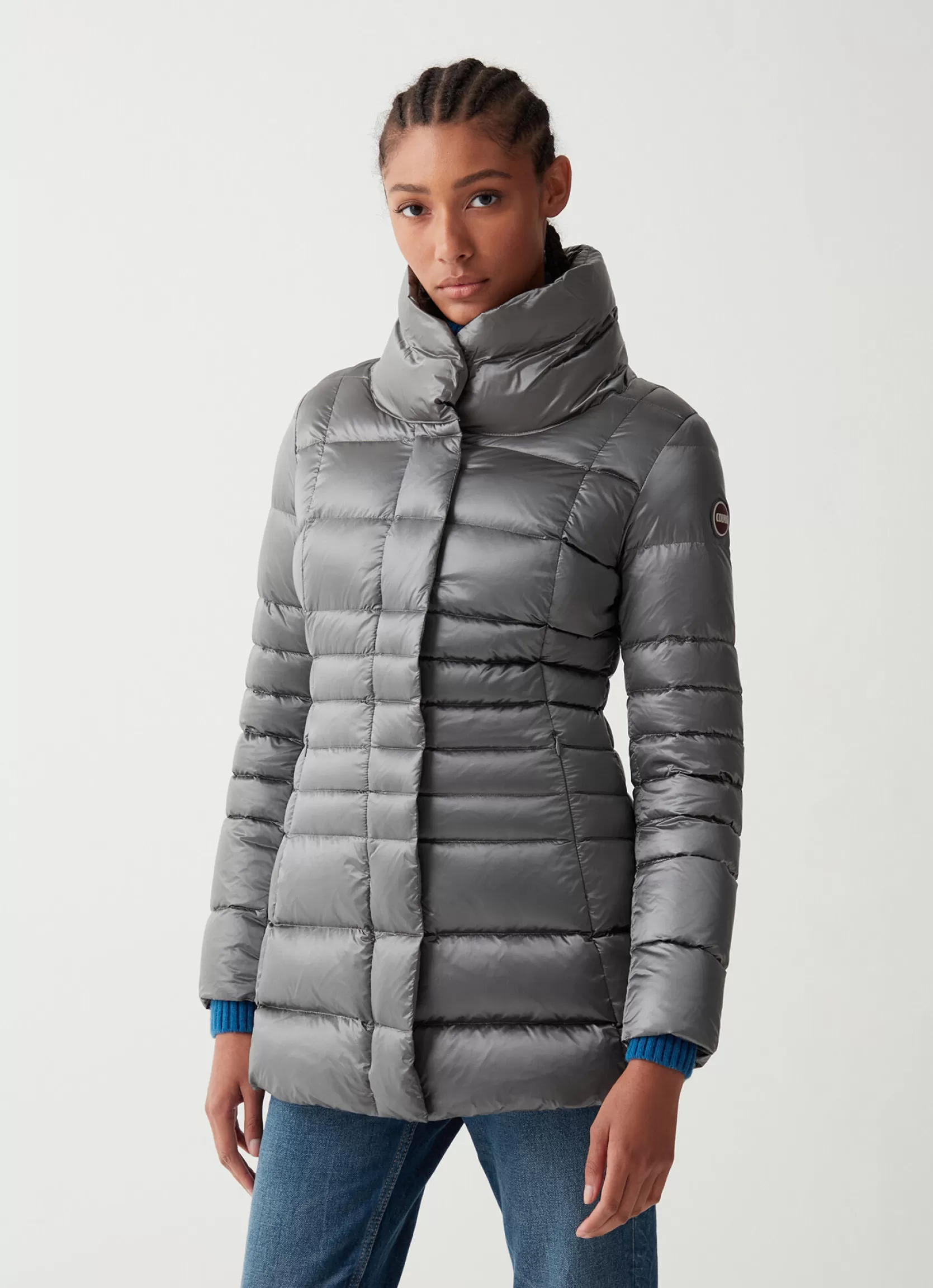 Colmar Iridescent down jacket with side opening | woman Winter Down Jackets