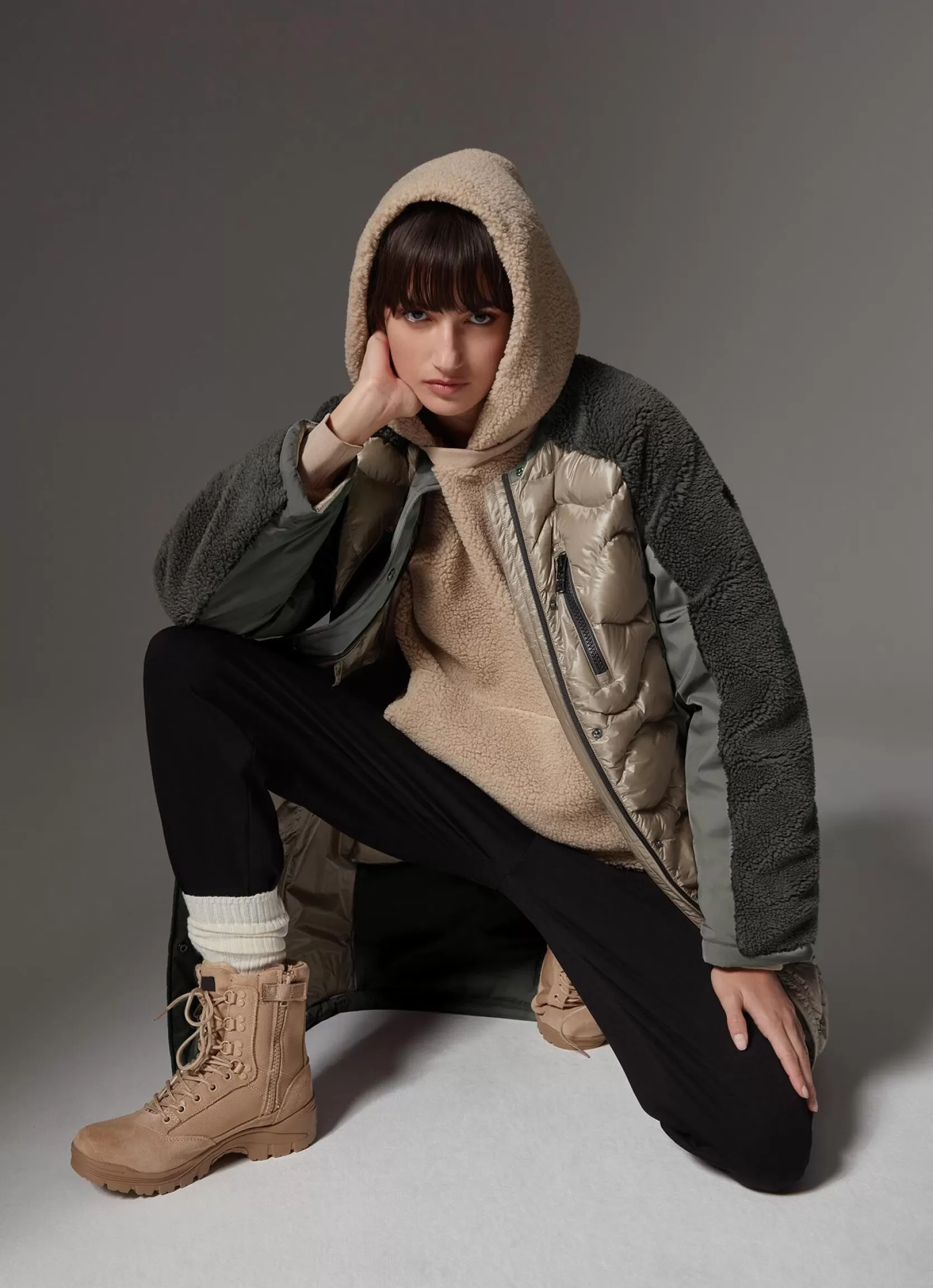 Colmar Iridescent round-neck coat | woman Colmar Revolution | Winter Down Jackets