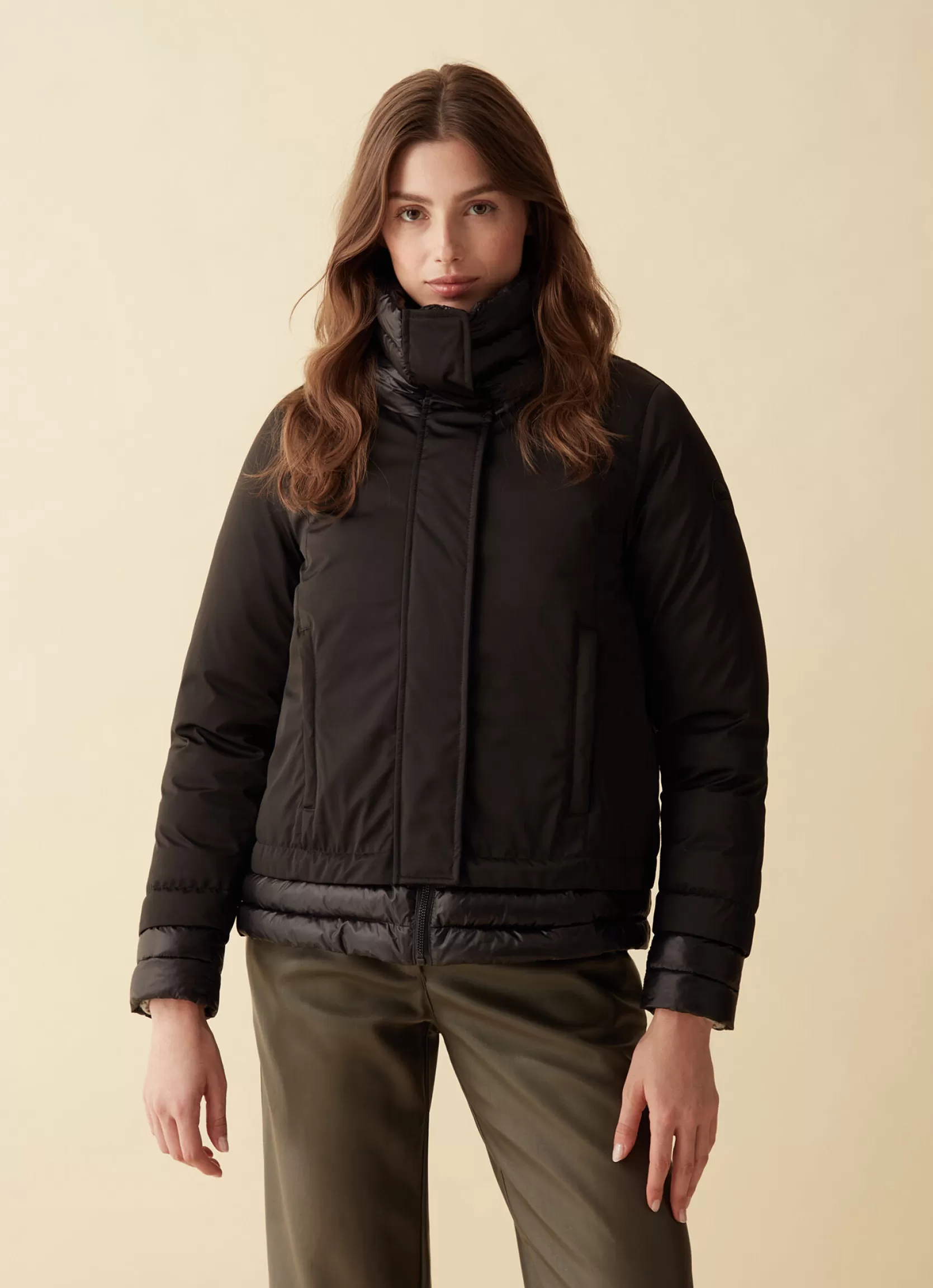 Colmar Jacket in two Recycled Essentials fabrics | woman Recycled Essential | Jackets and Coats