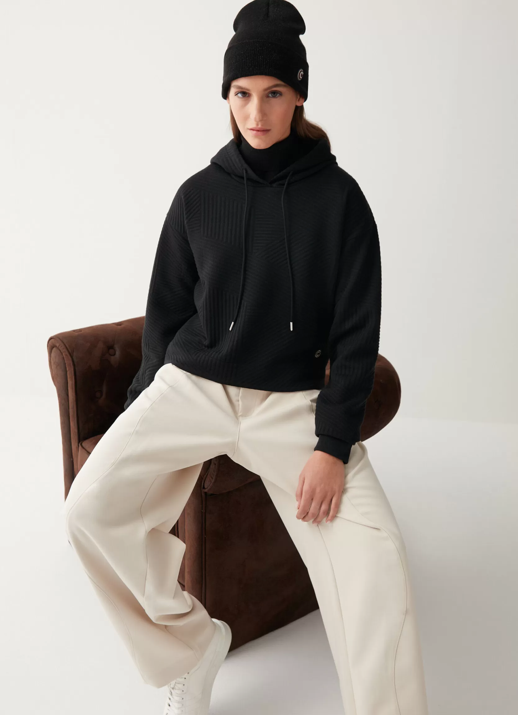 Colmar Jacquard hoody | woman Sweatshirts