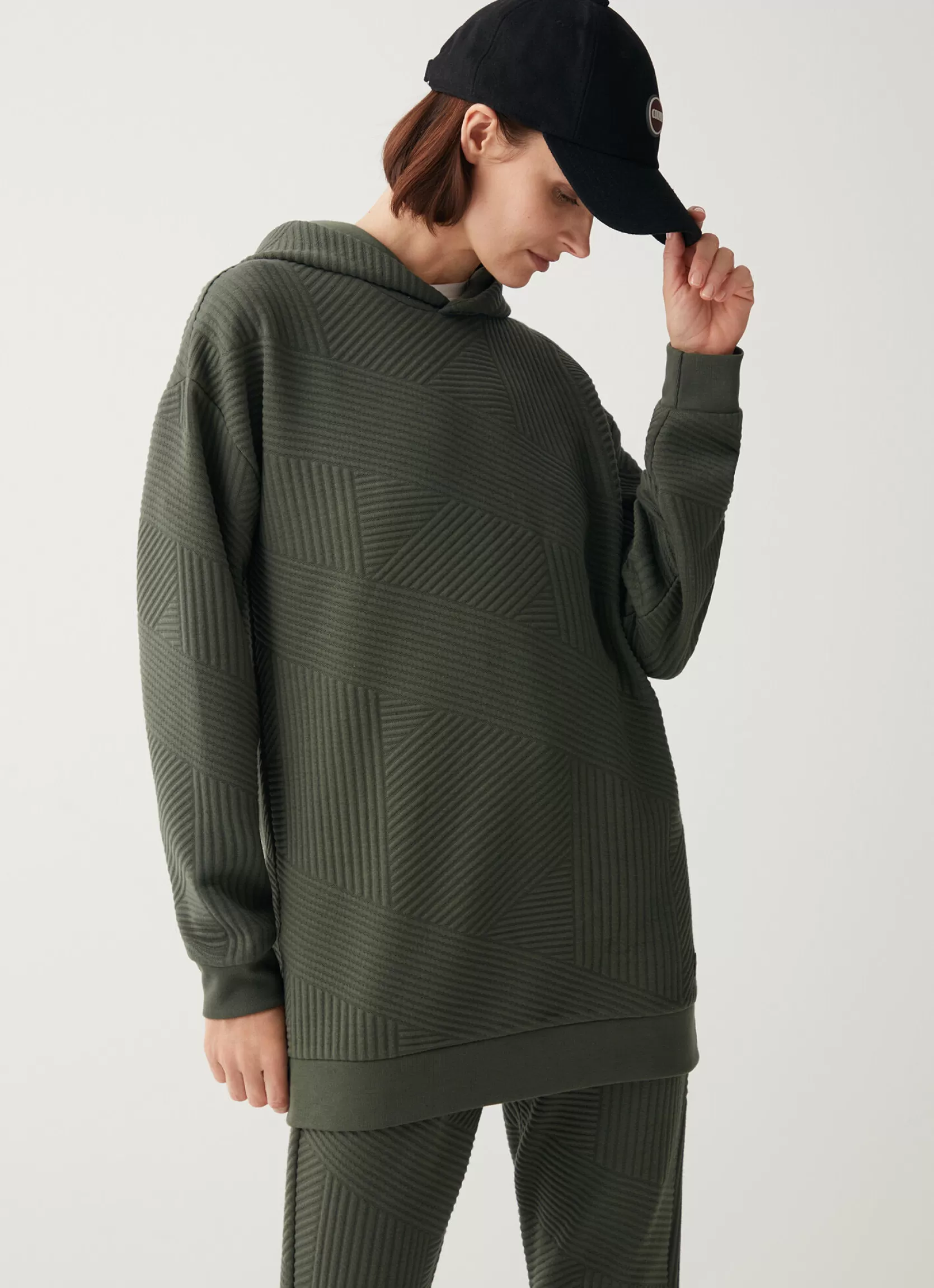 Colmar Jacquard maxi-hoody | woman Sweatshirts