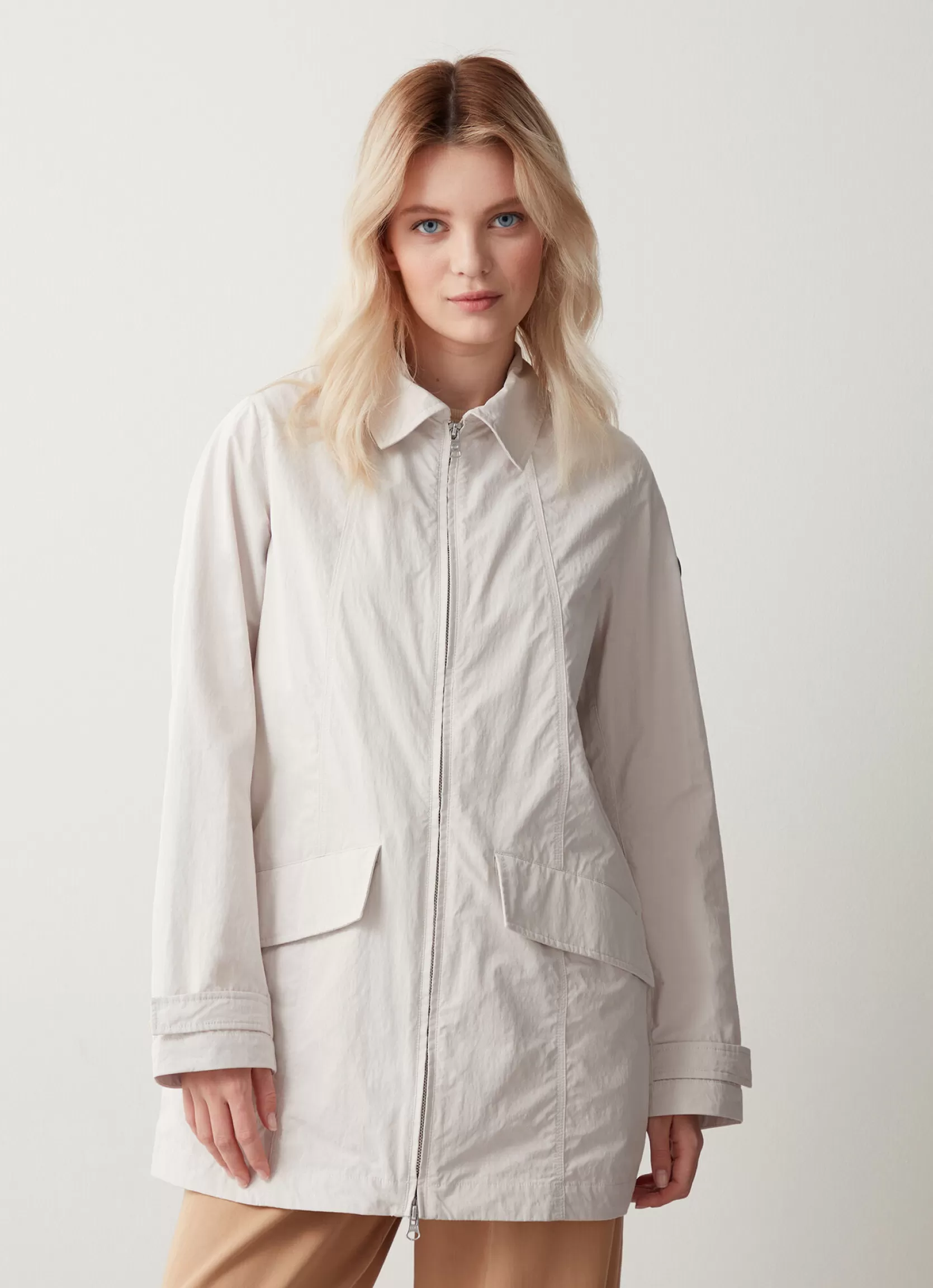 Colmar Long cotton-look fabric jacket | woman Lightweight Jackets