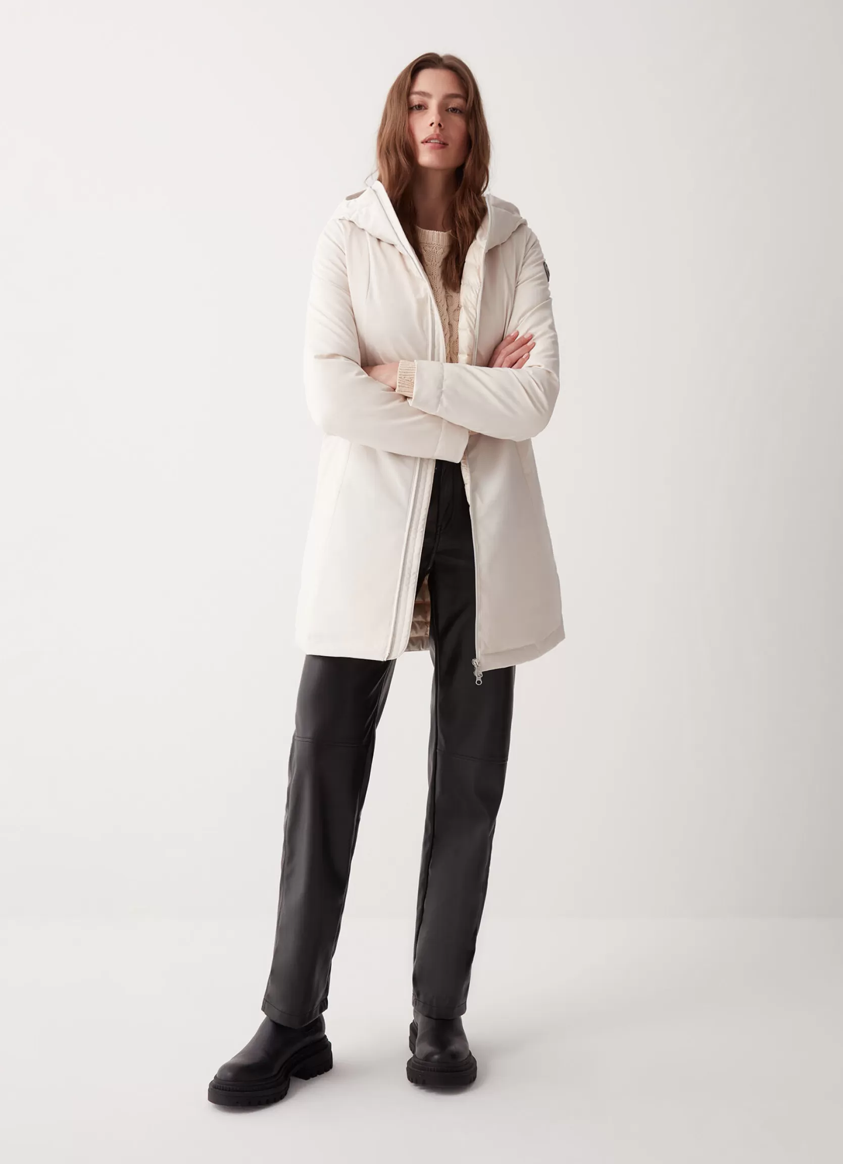 Colmar Long down jacket in 3-layer satin-effect fabric | woman Winter Down Jackets | Jackets and Coats