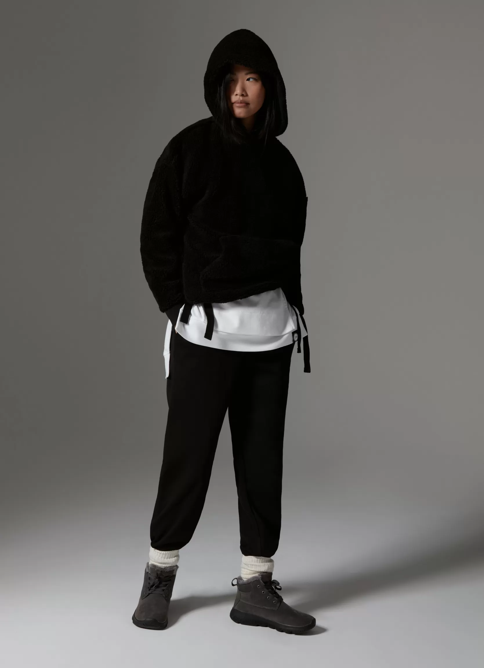 Colmar Long teddy fabric effect sweatshirt with hood | woman Colmar Revolution | Sweatshirts