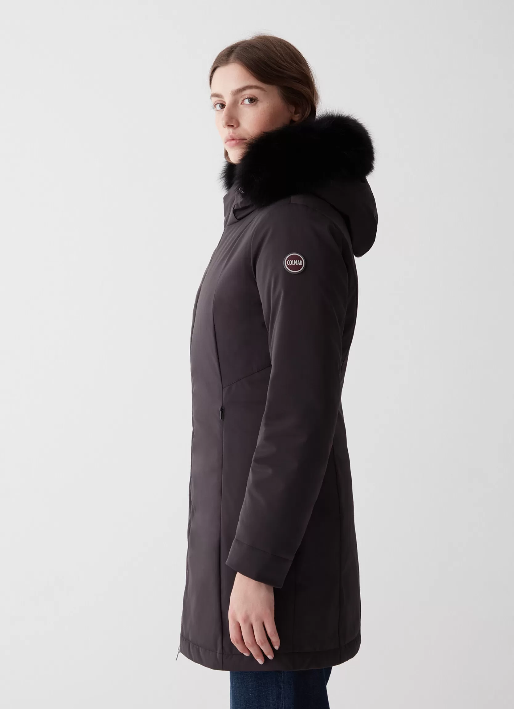 Colmar Longline 3 layer satin down jacket with hood | woman Jackets and Coats | Winter Down Jackets