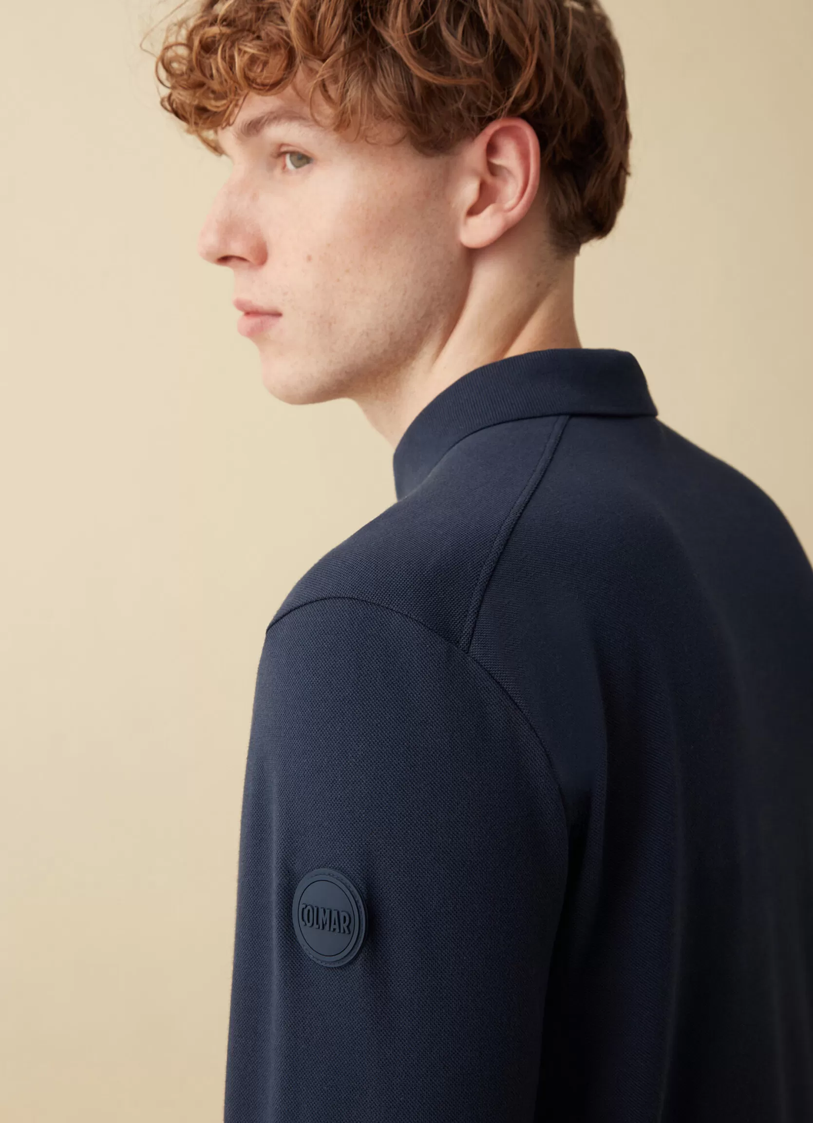 Colmar Long-sleeved t-shirt in cotton pique | man Recycled Essential | T-shirts and Polo Shirts