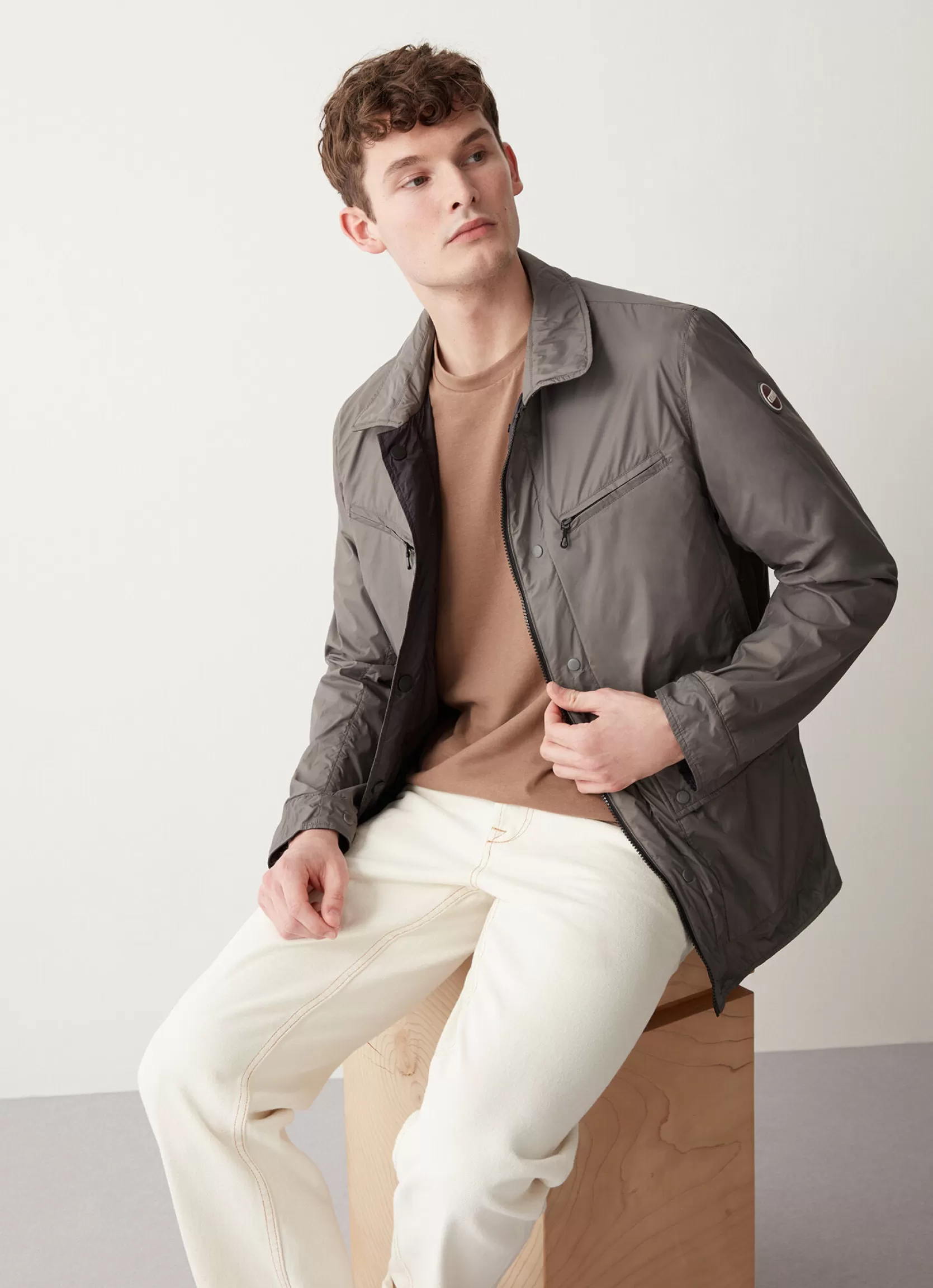 Colmar Matte fabric jacket with multiple pockets | man Lightweight Jackets