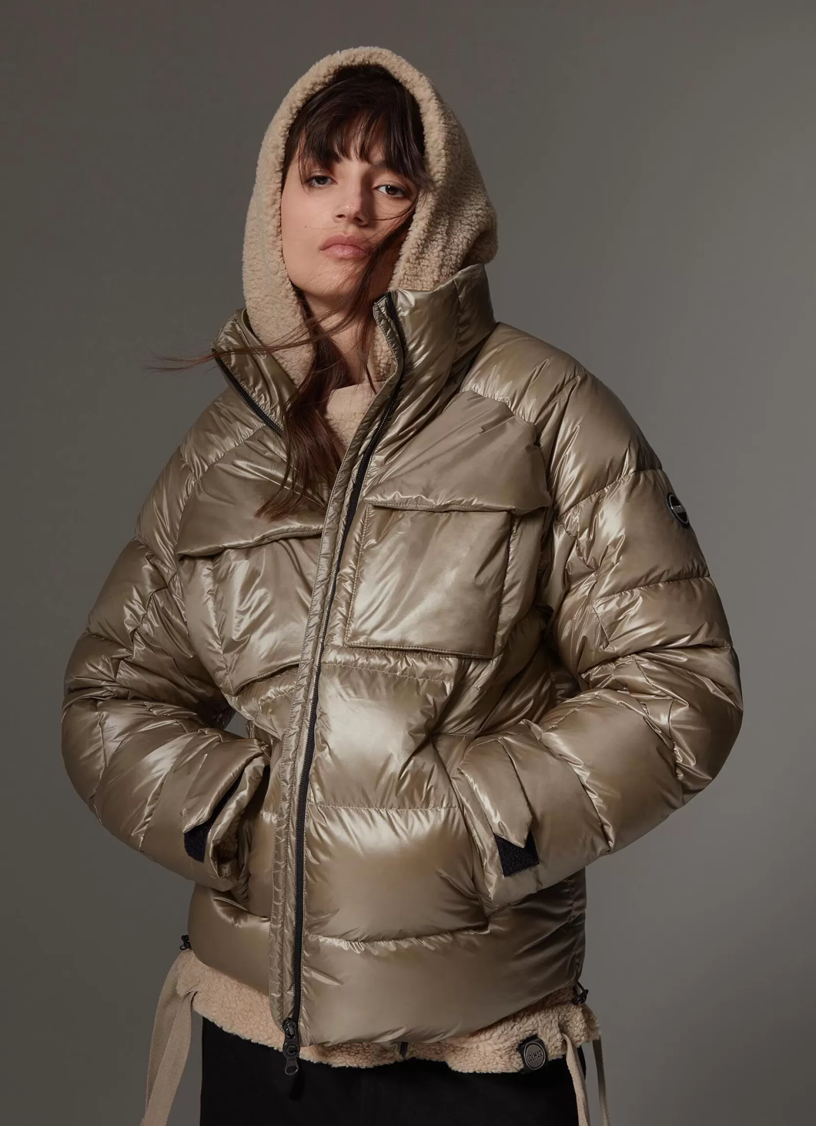 Colmar Maxi down jacket with chest pockets | woman Colmar Revolution | Winter Down Jackets