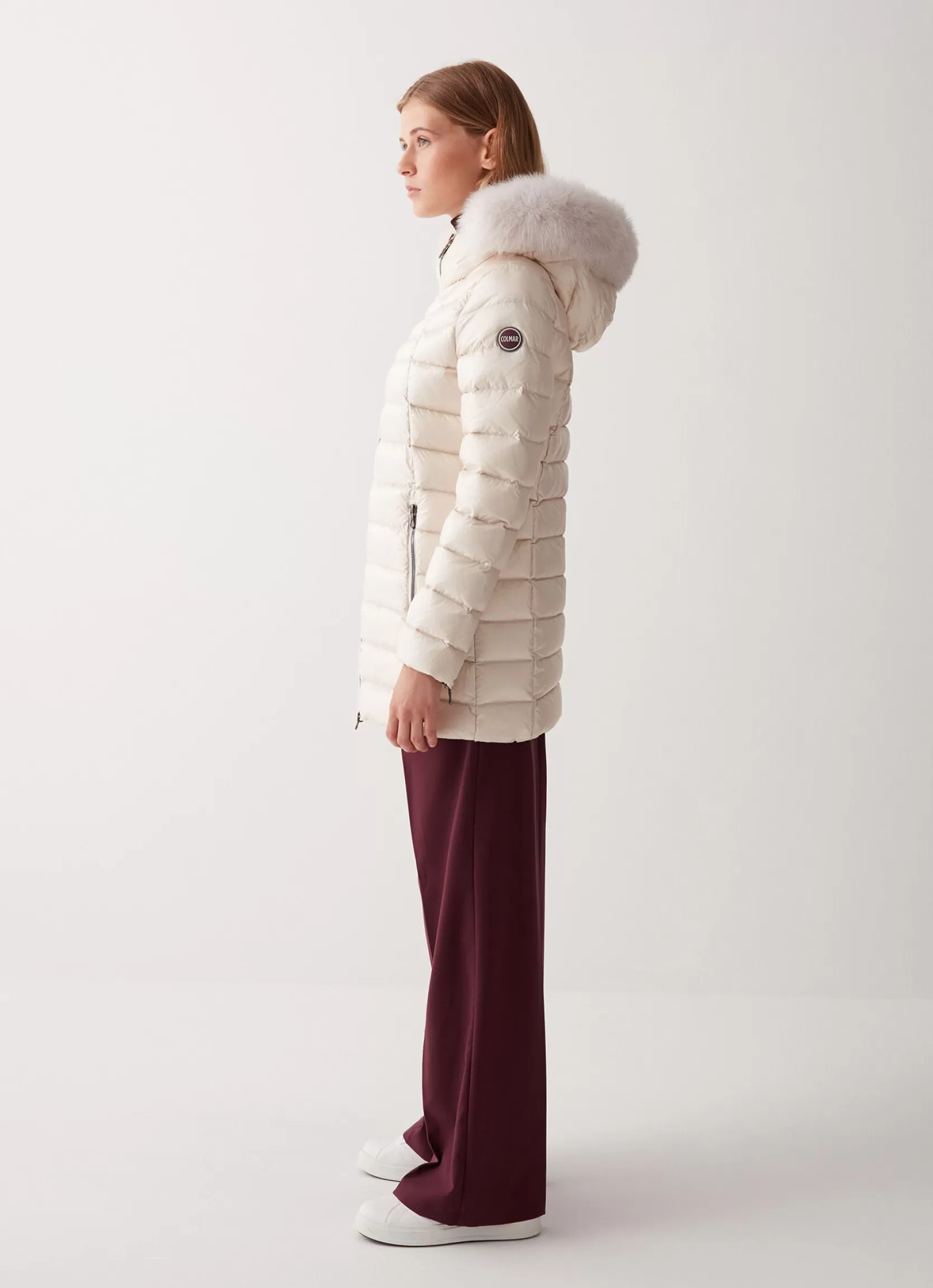 Colmar Medium length iridescent down jacket | woman Winter Down Jackets