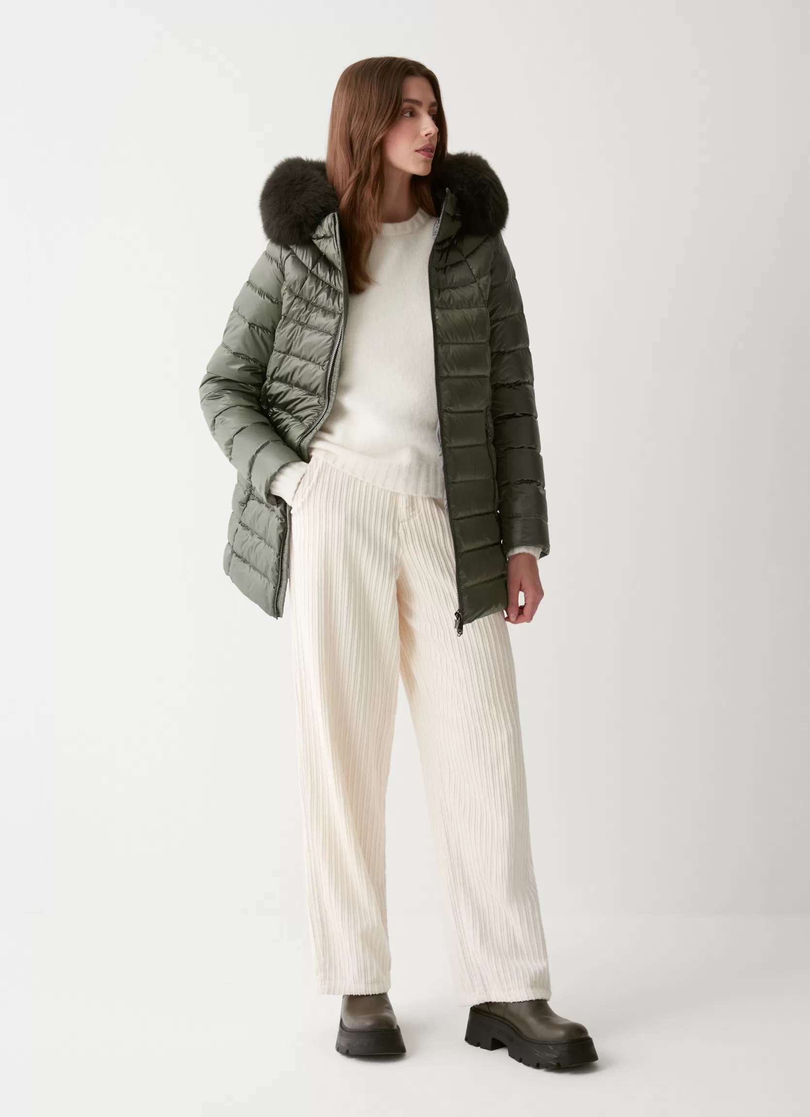 Colmar Medium length iridescent down jacket | woman Winter Down Jackets