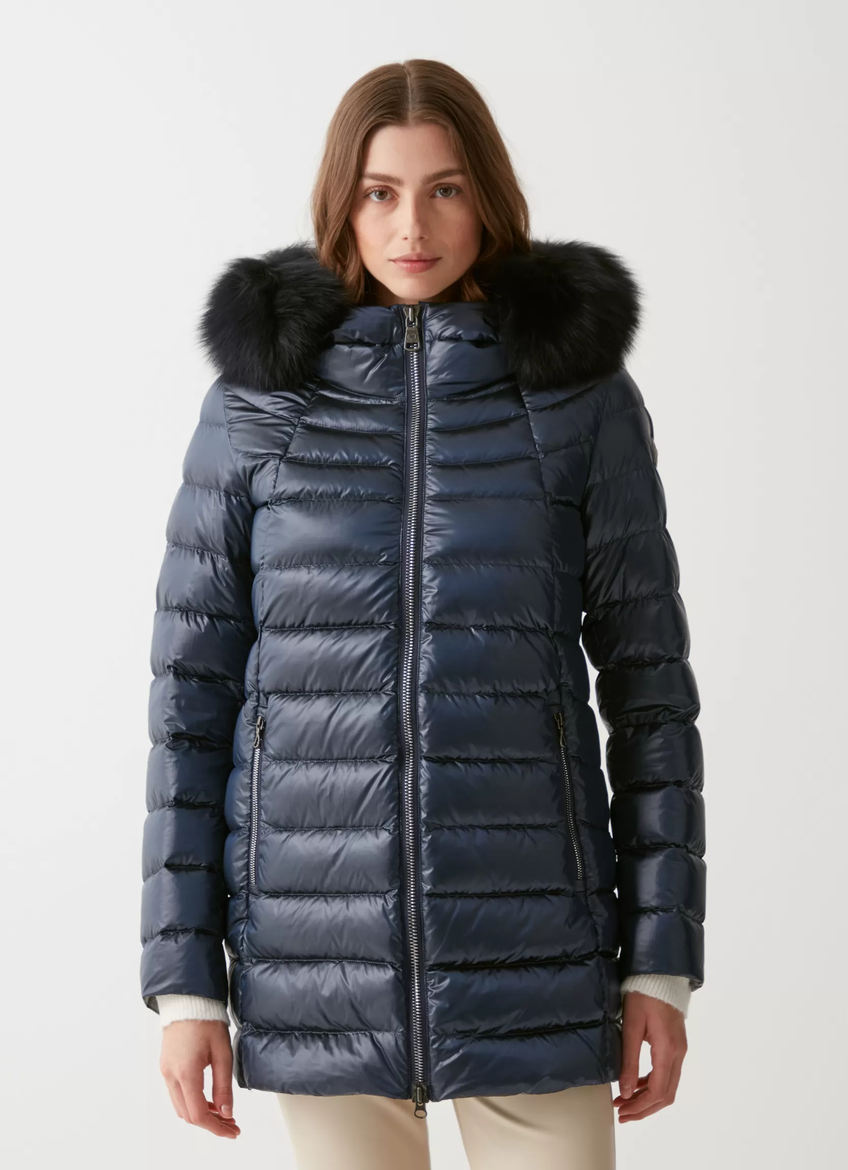 Colmar Medium length iridescent down jacket | woman Winter Down Jackets