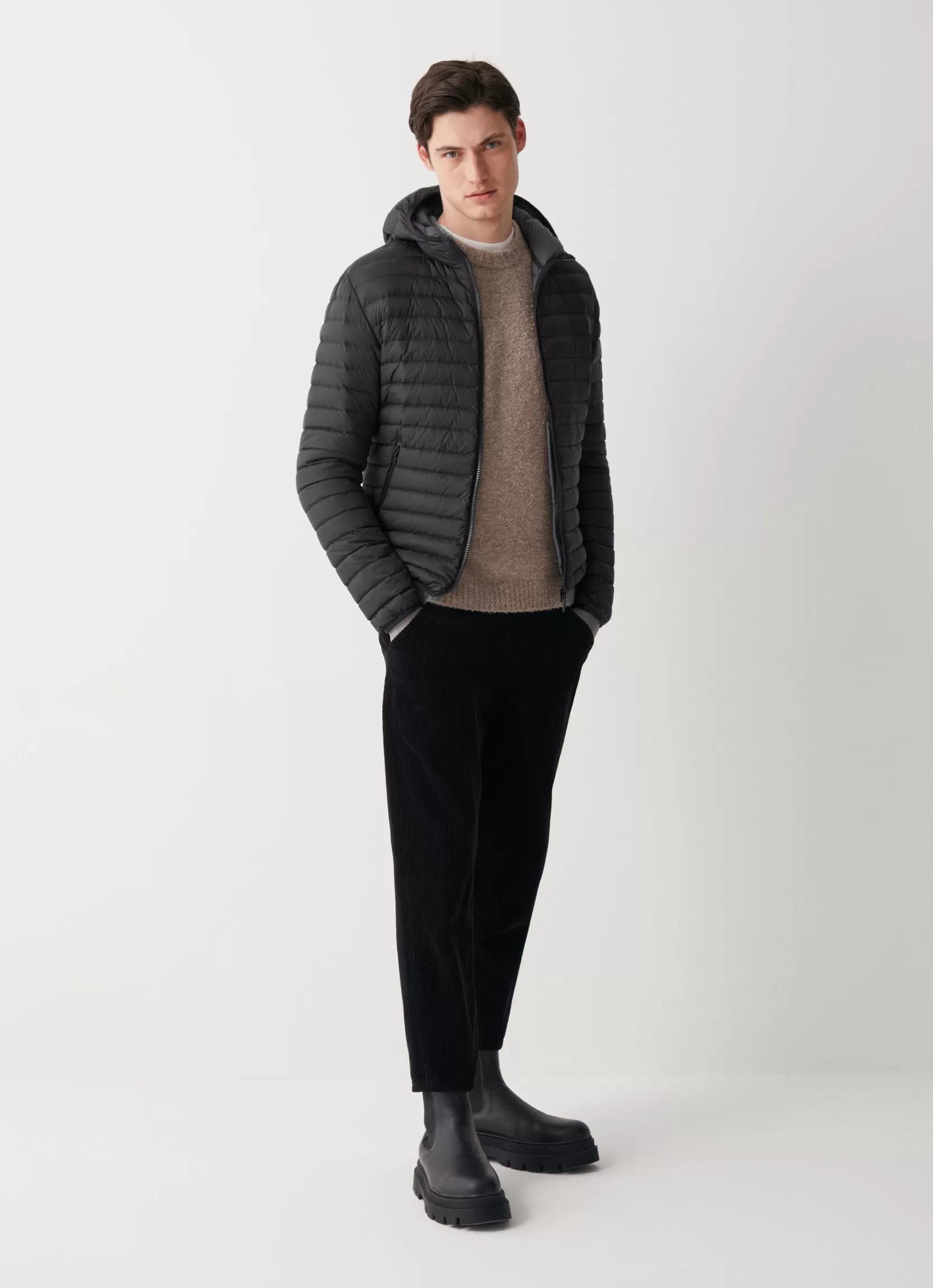 Colmar Opaque autumn down jacket with hood | man Lightweight Down Jackets