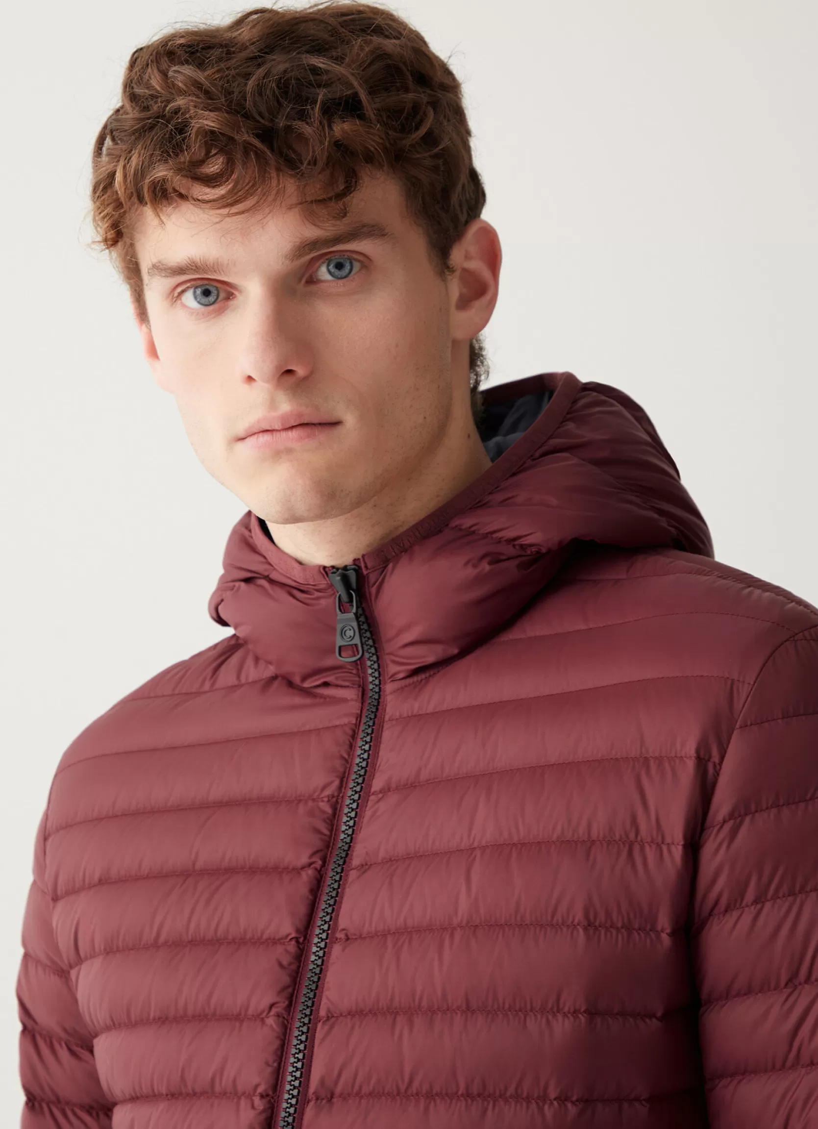 Colmar Opaque autumn down jacket with hood | man Lightweight Down Jackets