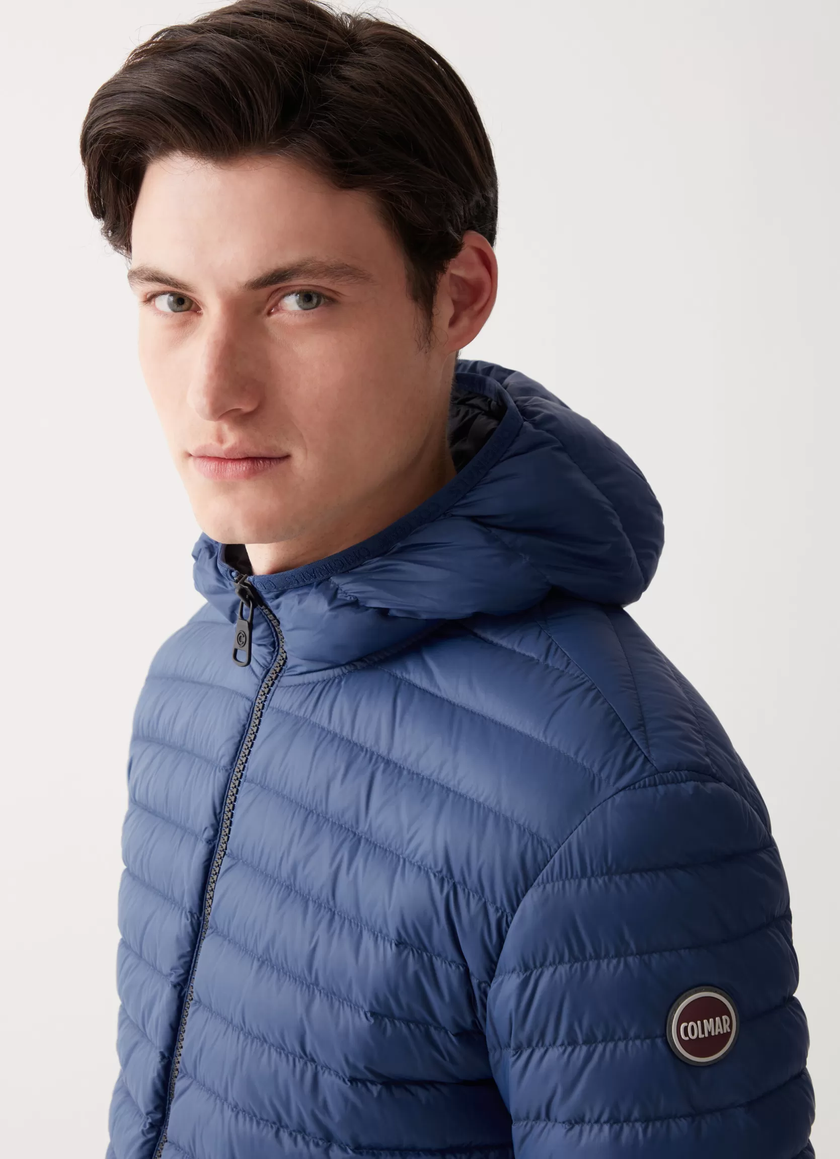 Colmar Opaque autumn down jacket with hood | man Lightweight Down Jackets