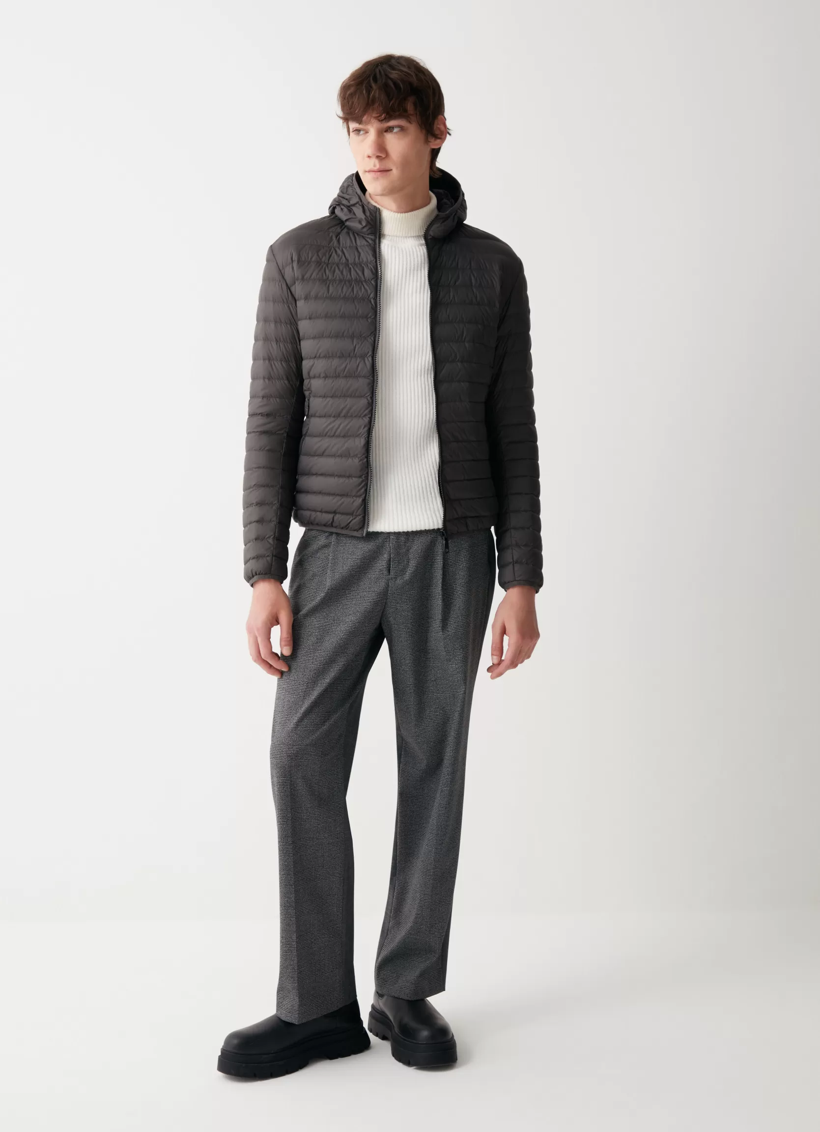 Colmar Opaque autumn down jacket with hood | man Lightweight Down Jackets