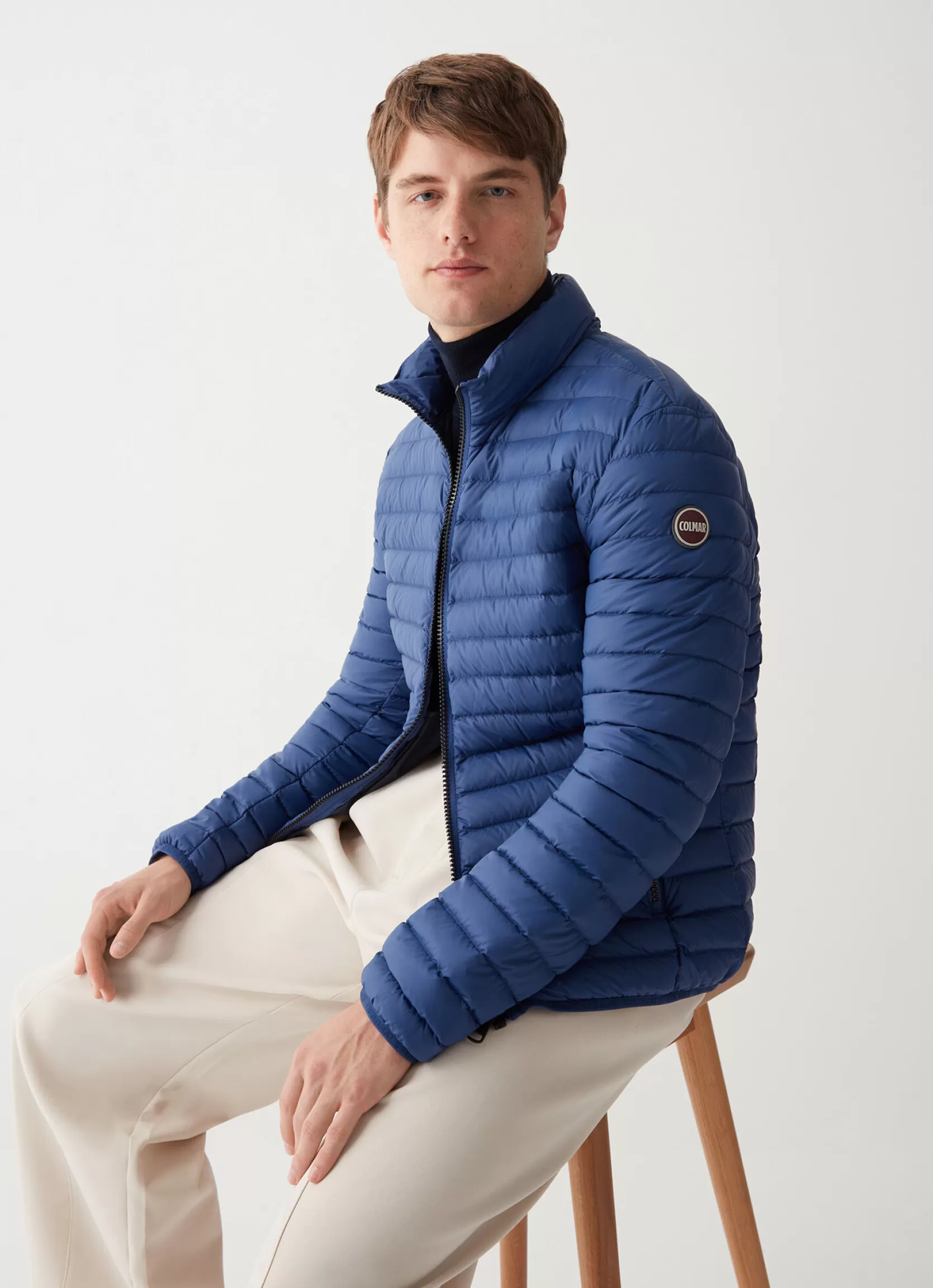 Colmar Opaque autumn down jacket with padded collar | man Lightweight Down Jackets