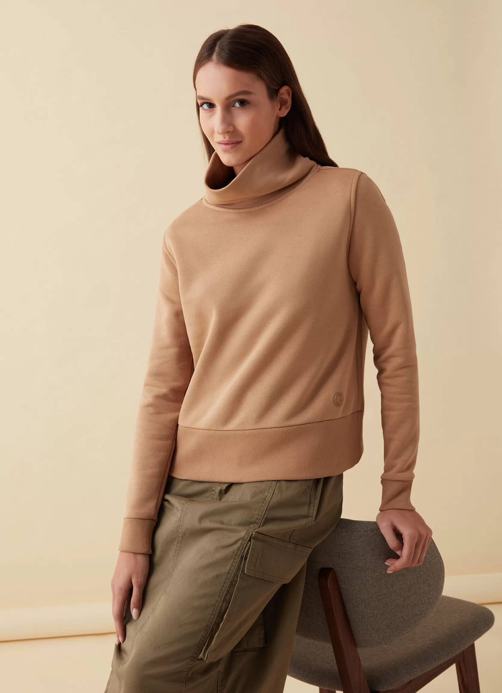 Colmar Organic cotton turtleneck sweatshirt | woman Recycled Essential | Sweatshirts