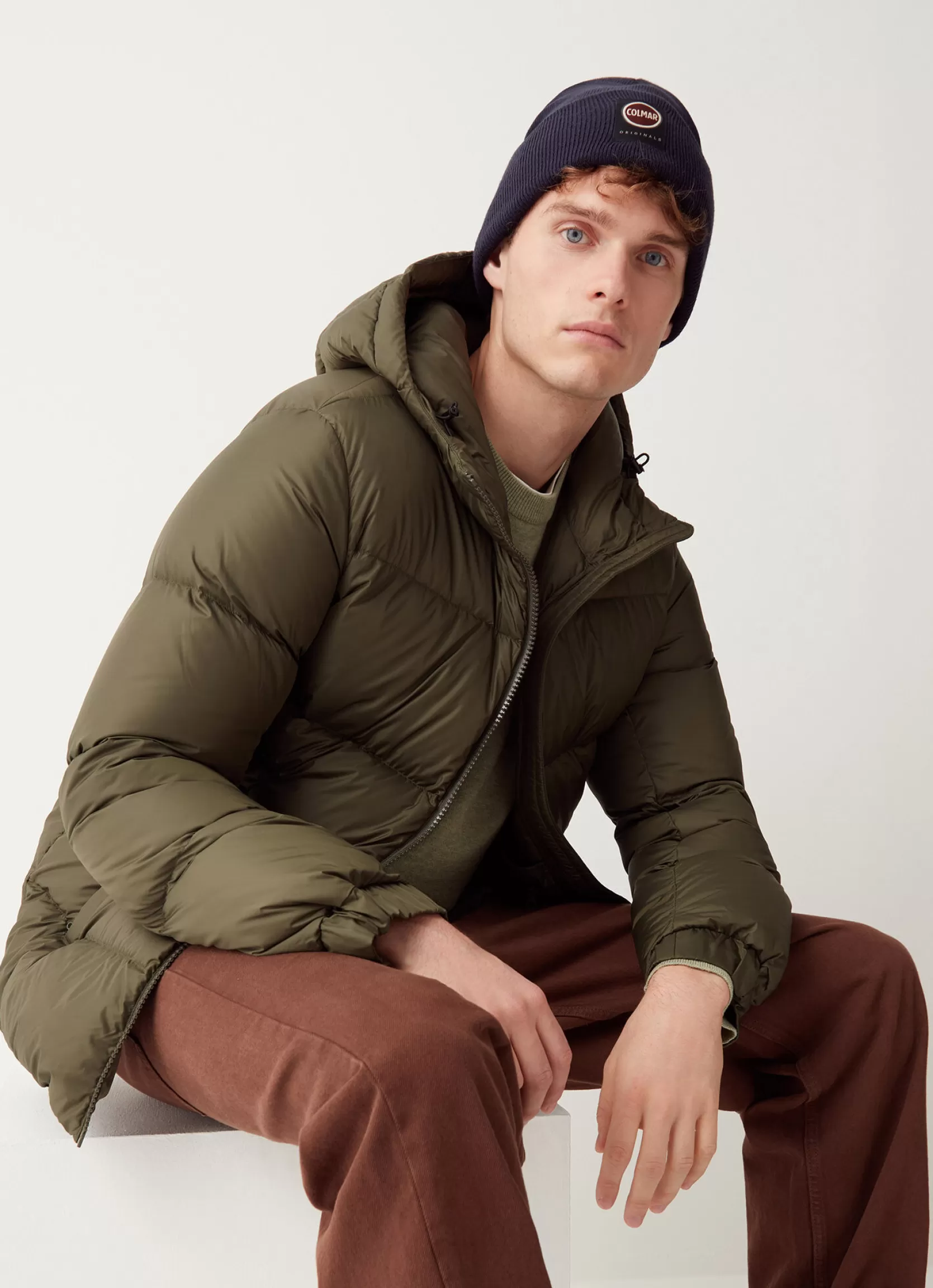 Colmar Oversized-fit down jacket with fixed hood | man Outlet